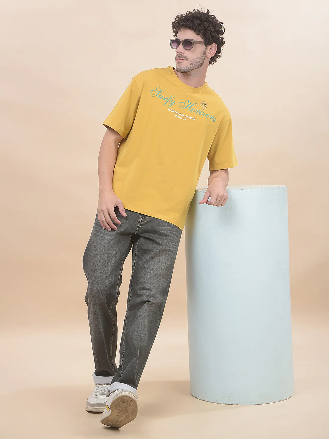 T-Shirt for Men | Breathable & Soft with Color Fastness Regular Fit Round Neck Cotton Blend Fabric Printed Pattern - Image 9