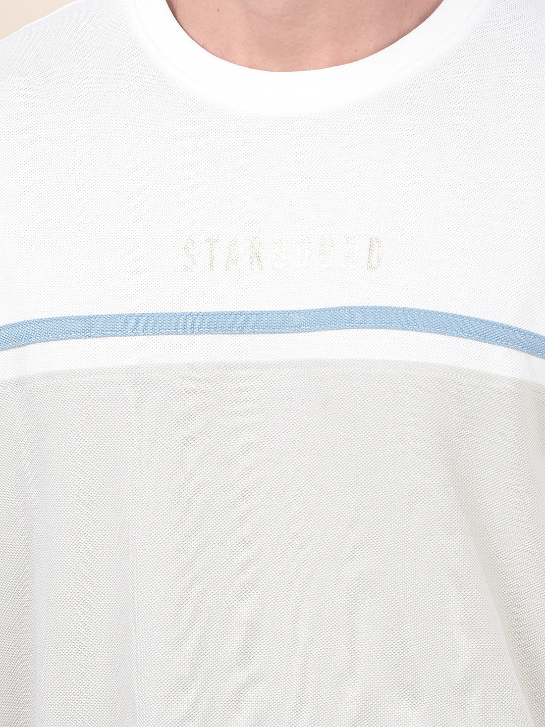 T-Shirt for Men | Breathable & Soft with Color Fastness Regular Fit Round Neck Poly Cotton Fabric Colourblocked Pattern - Image 8