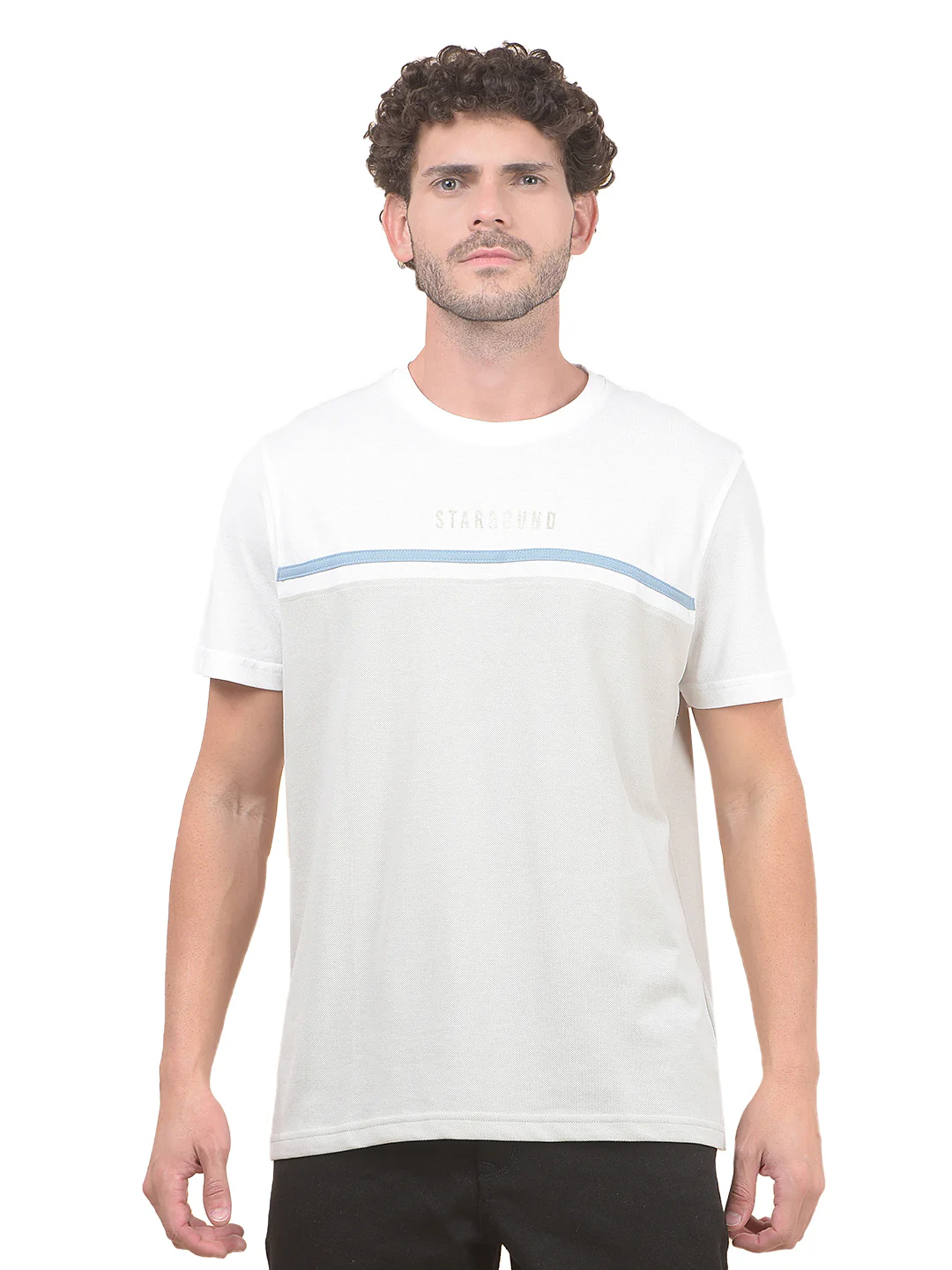 T-Shirt for Men | Breathable & Soft with Color Fastness Regular Fit Round Neck Poly Cotton Fabric Colourblocked Pattern - Image 9