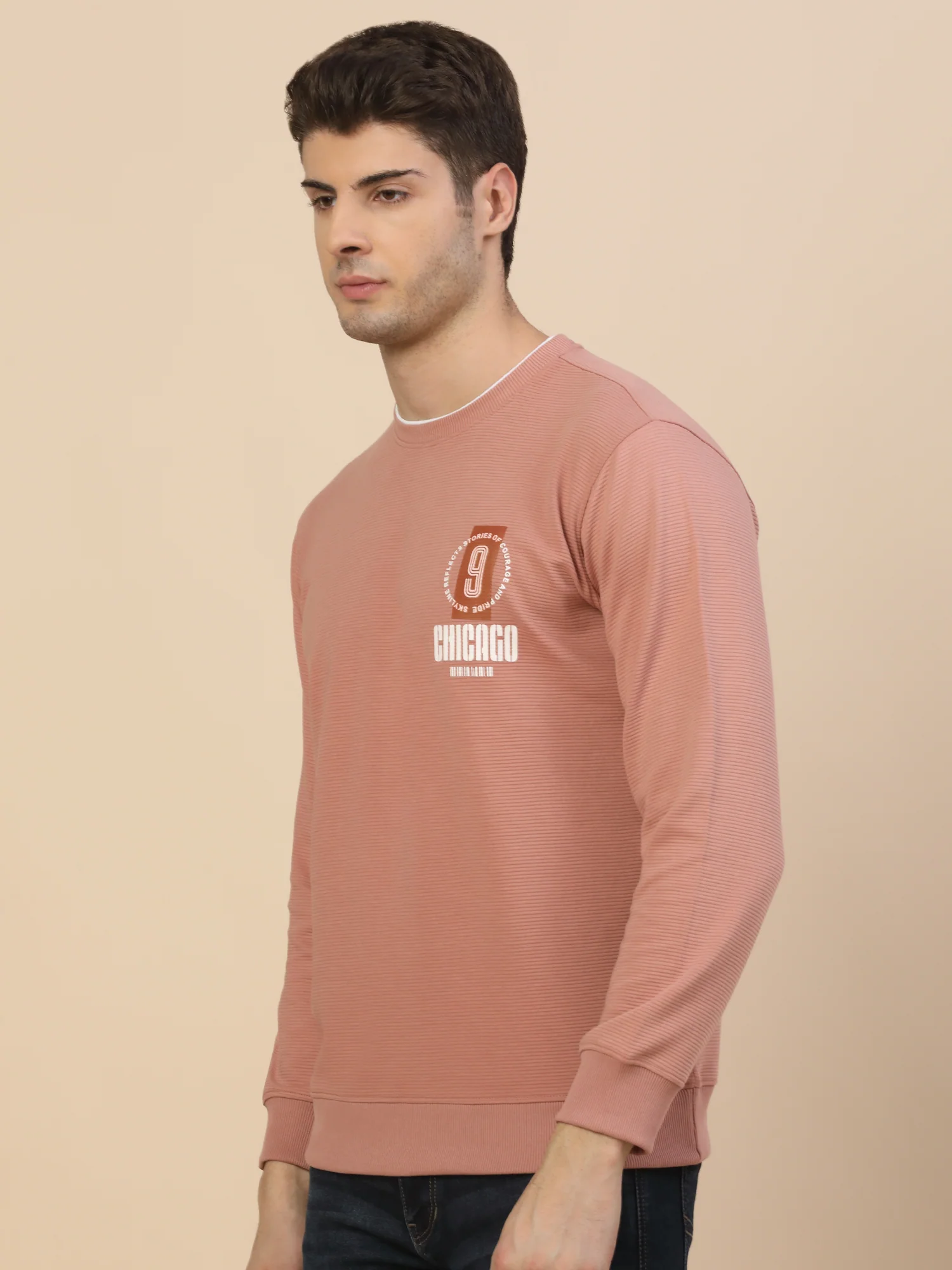 T-Shirt for Men | Breathable & Soft with Color Fastness Regular Fit Round Neck Poly Cotton Fabric Printed Pattern - Image 3