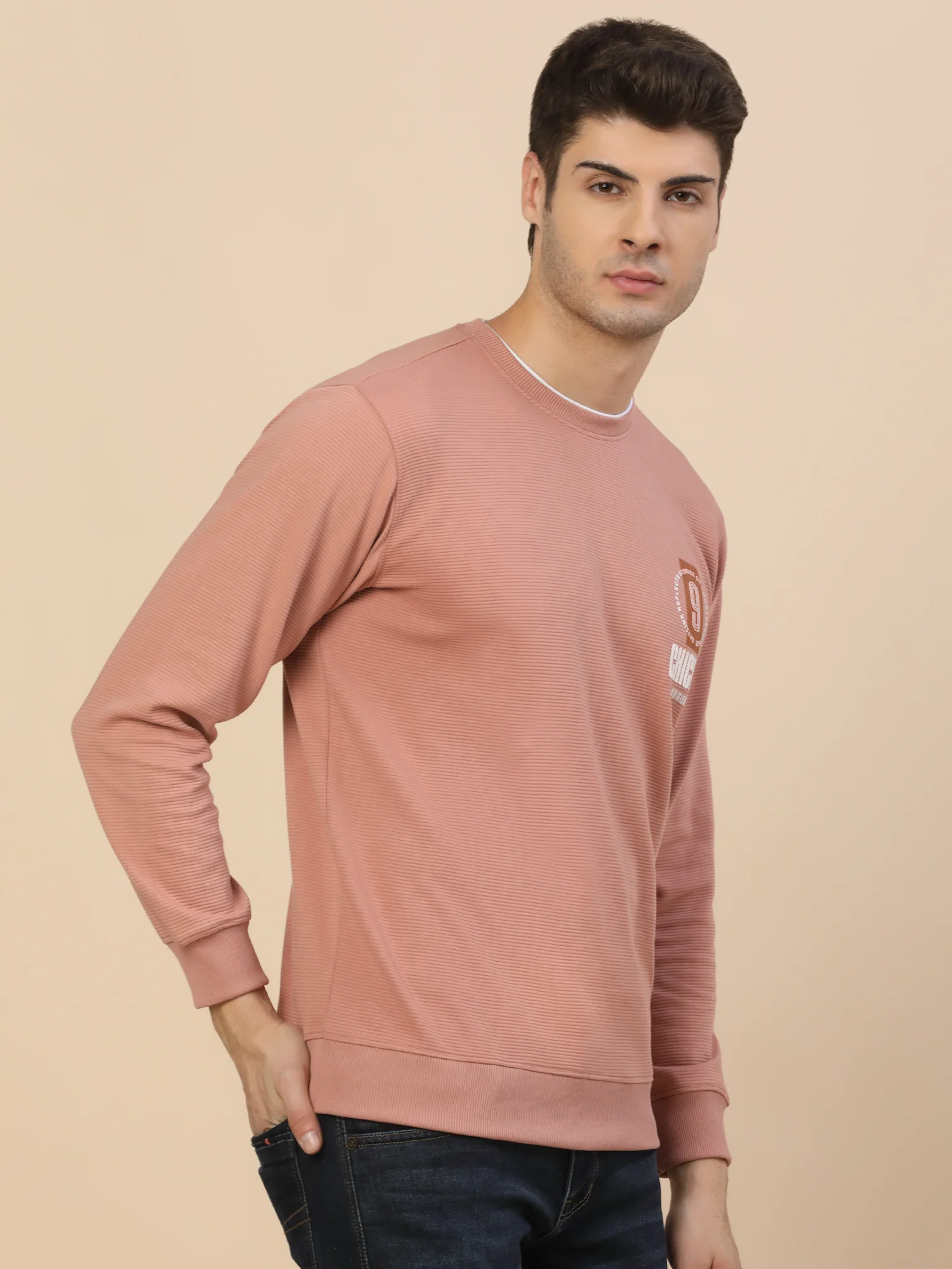 T-Shirt for Men | Breathable & Soft with Color Fastness Regular Fit Round Neck Poly Cotton Fabric Printed Pattern - Image 4