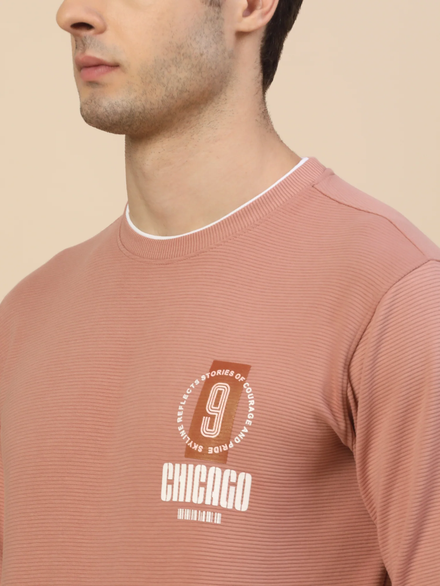 T-Shirt for Men | Breathable & Soft with Color Fastness Regular Fit Round Neck Poly Cotton Fabric Printed Pattern - Image 5