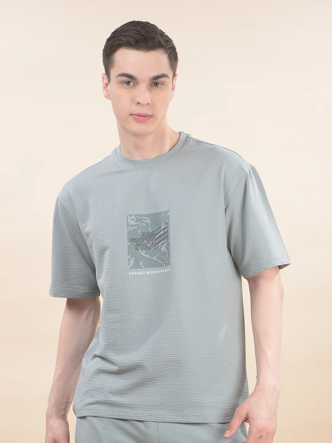 T-Shirt for Men | Breathable & Soft with Color Fastness Regular Fit Round Neck Poly Cotton Fabric Printed Pattern - Image 4