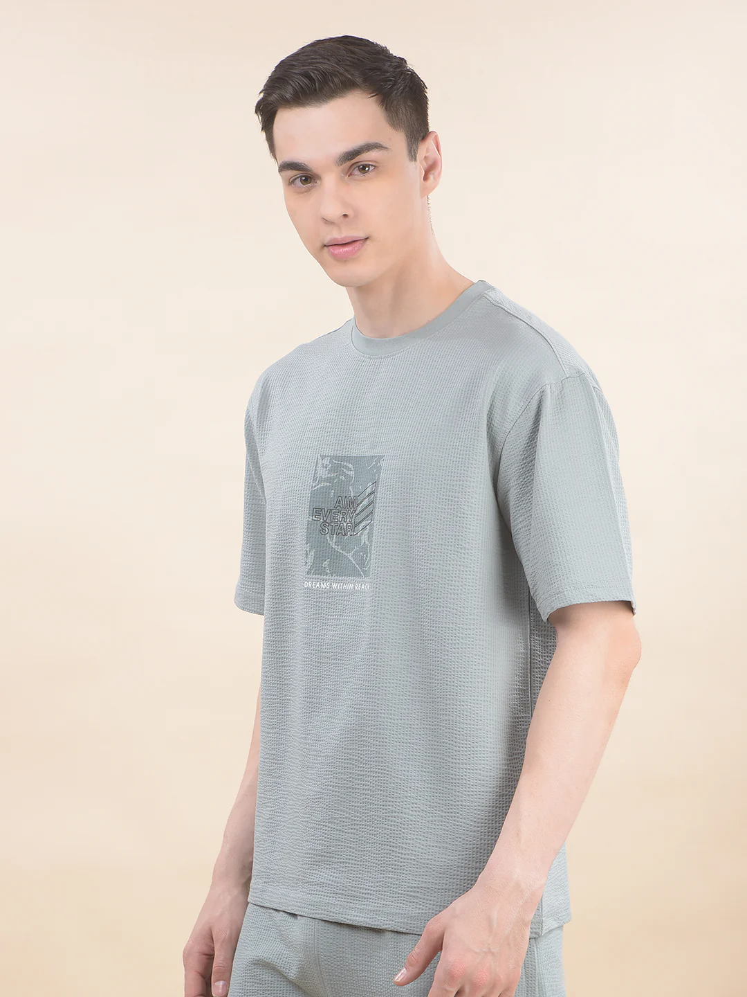 T-Shirt for Men | Breathable & Soft with Color Fastness Regular Fit Round Neck Poly Cotton Fabric Printed Pattern - Image 5
