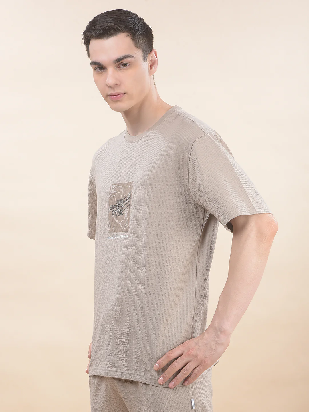 T-Shirt for Men | Breathable & Soft with Color Fastness Regular Fit Round Neck Poly Cotton Fabric Printed Pattern - Image 4