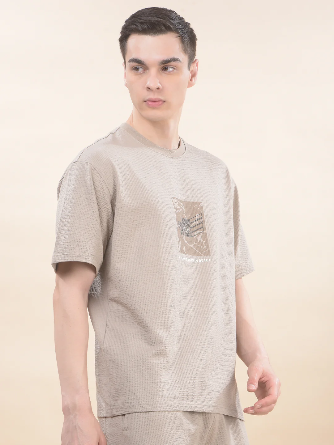 T-Shirt for Men | Breathable & Soft with Color Fastness Regular Fit Round Neck Poly Cotton Fabric Printed Pattern - Image 5