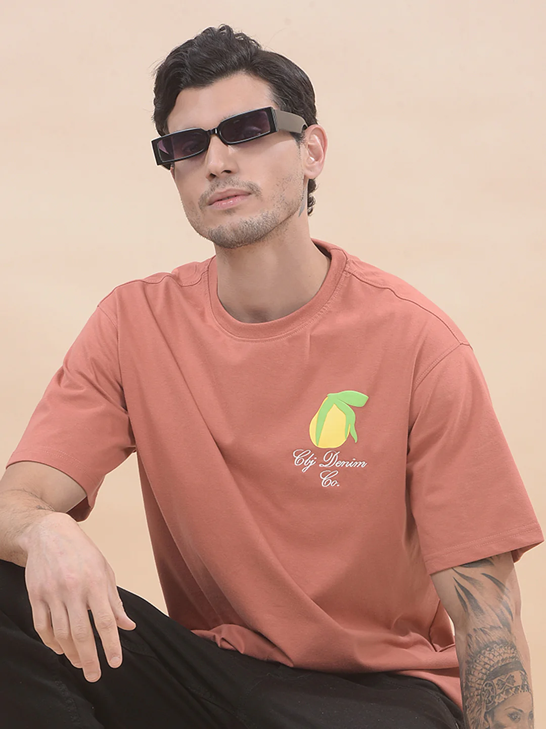 T-Shirt for Men | Breathable & Soft with Color Fastness Regular Fit Round Neck Poly Cotton Fabric Printed Pattern - Image 2