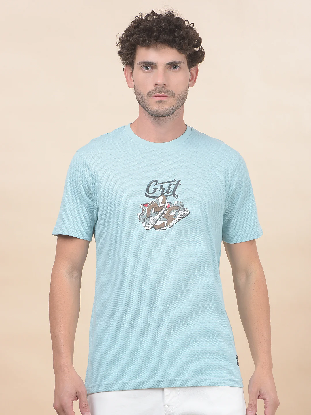 T-Shirt for Men | Breathable & Soft with Color Fastness Regular Fit Round Neck Poly Cotton Fabric Printed Pattern - Image 3