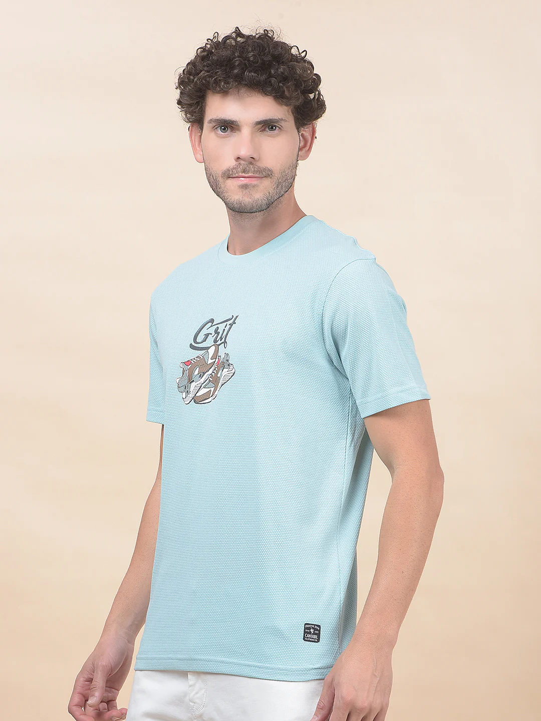 T-Shirt for Men | Breathable & Soft with Color Fastness Regular Fit Round Neck Poly Cotton Fabric Printed Pattern - Image 4
