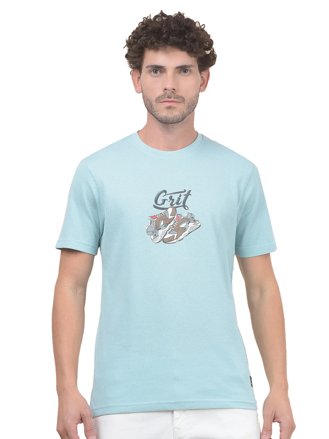 T-Shirt for Men | Breathable & Soft with Color Fastness Regular Fit Round Neck Poly Cotton Fabric Printed Pattern - Image 9