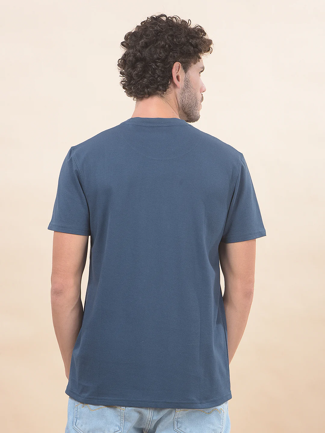 T-Shirt for Men | Breathable & Soft with Color Fastness Regular Fit Round Neck Poly Cotton Fabric Printed Pattern - Image 5