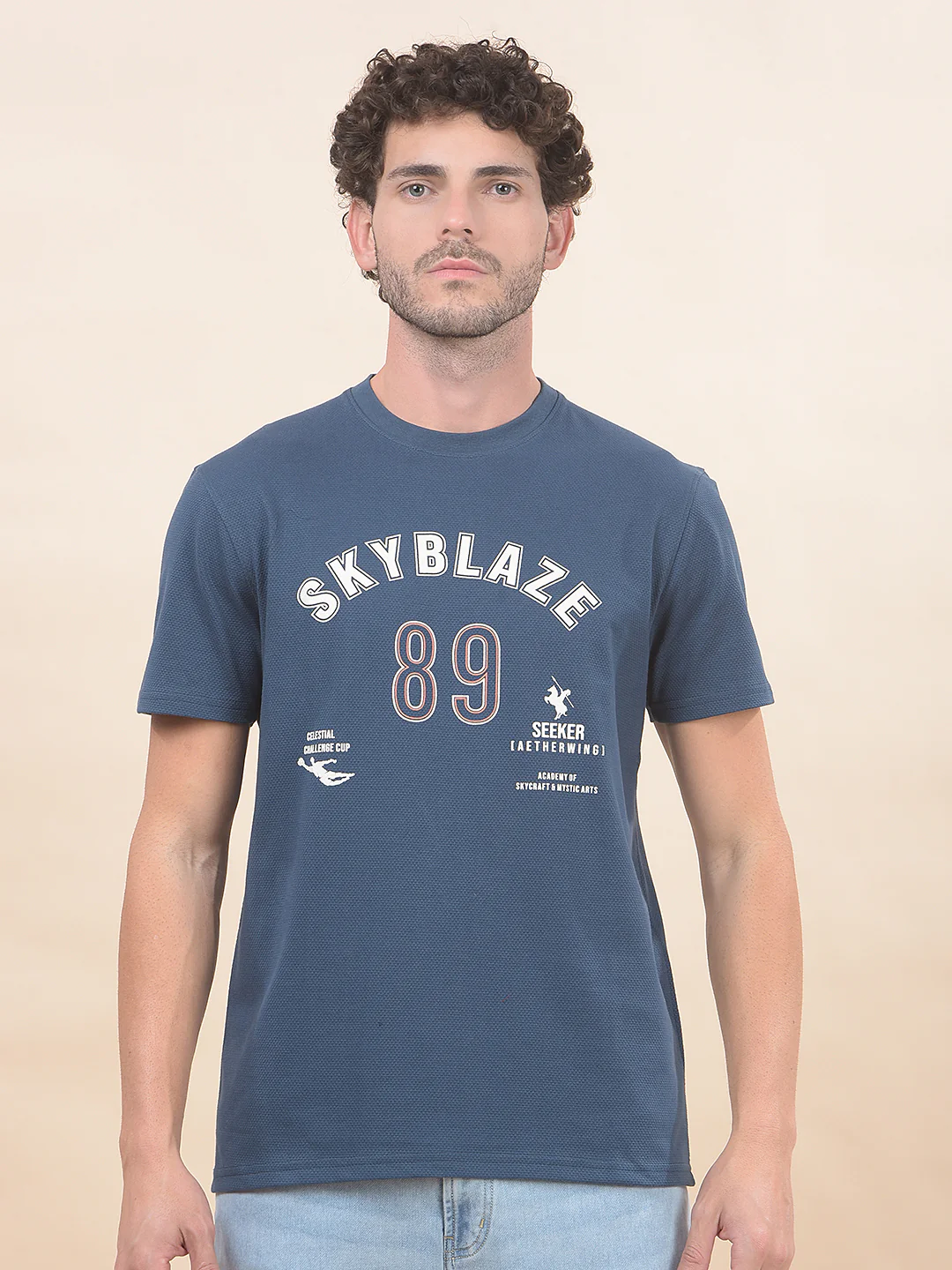 T-Shirt for Men | Breathable & Soft with Color Fastness Regular Fit Round Neck Poly Cotton Fabric Printed Pattern - Image 6