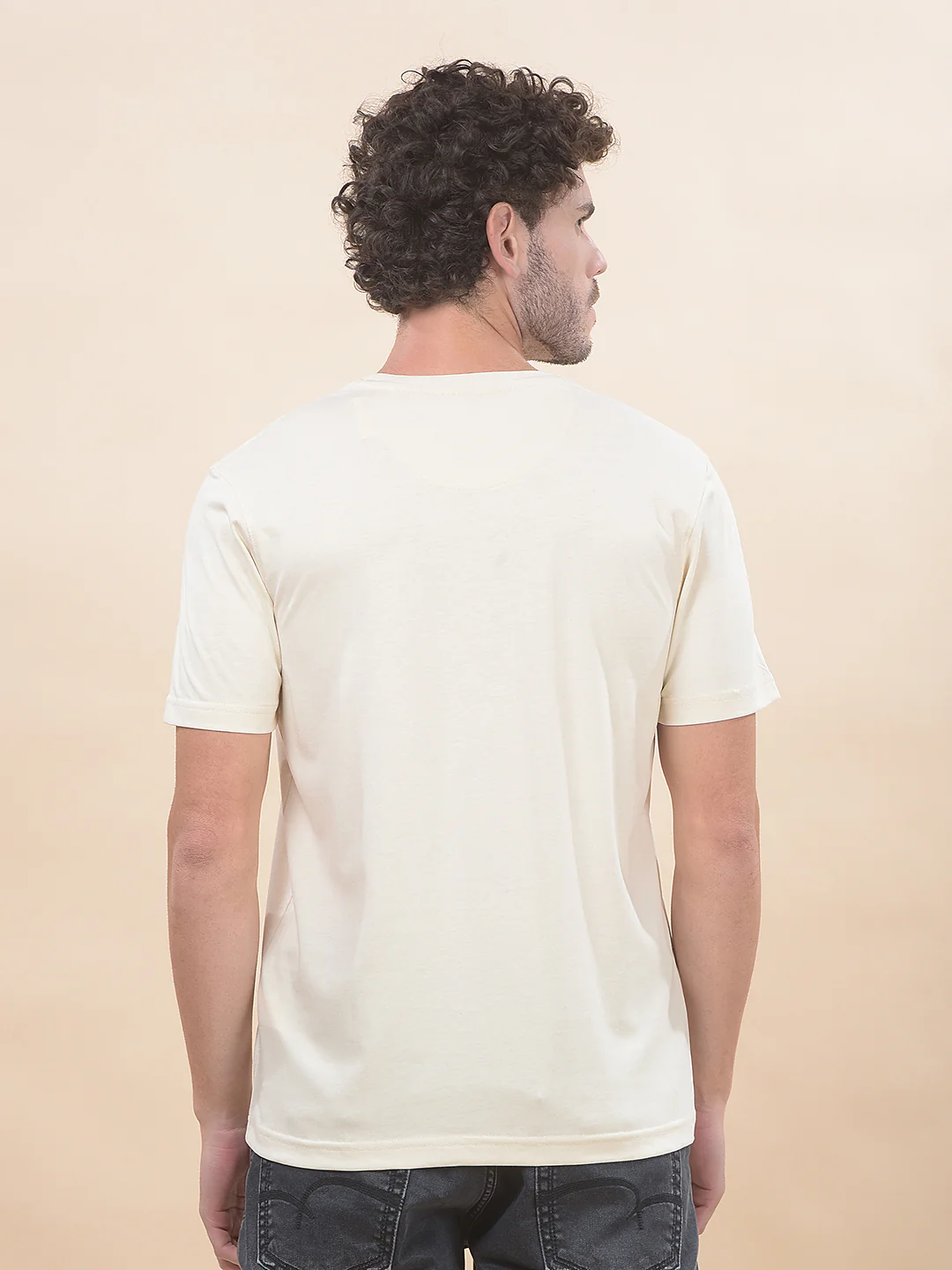 T-Shirt for Men | Breathable & Soft with Color Fastness Regular Fit Round Neck Poly Cotton Fabric Printed Pattern - Image 2