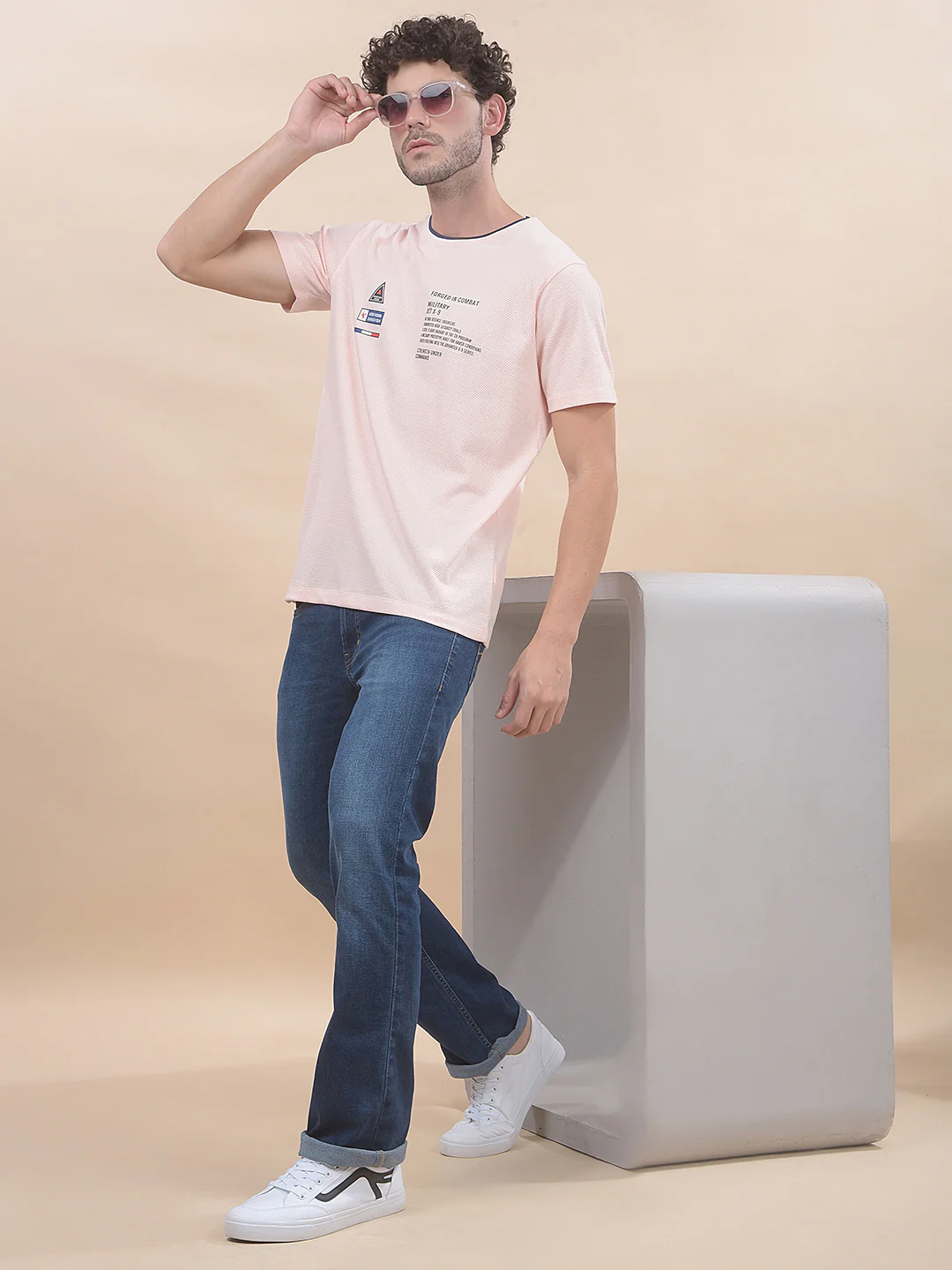 T-Shirt for Men | Breathable & Soft with Color Fastness Regular Fit Round Neck Poly Cotton Fabric Printed Pattern - Image 3