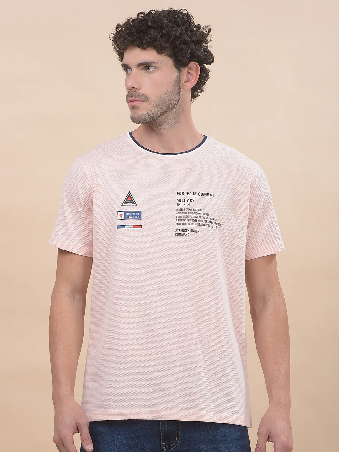T-Shirt for Men | Breathable & Soft with Color Fastness Regular Fit Round Neck Poly Cotton Fabric Printed Pattern - Image 5