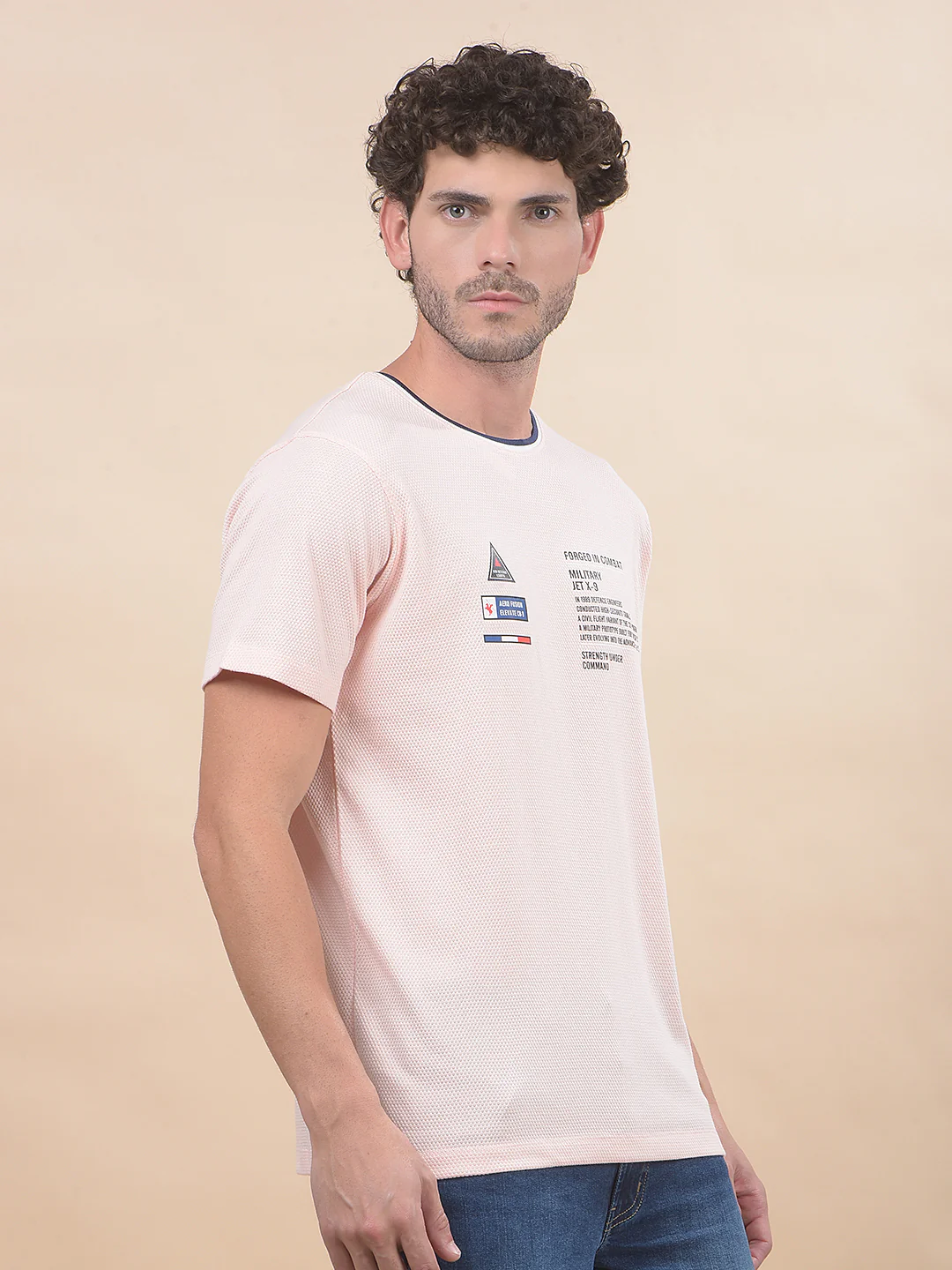 T-Shirt for Men | Breathable & Soft with Color Fastness Regular Fit Round Neck Poly Cotton Fabric Printed Pattern - Image 7
