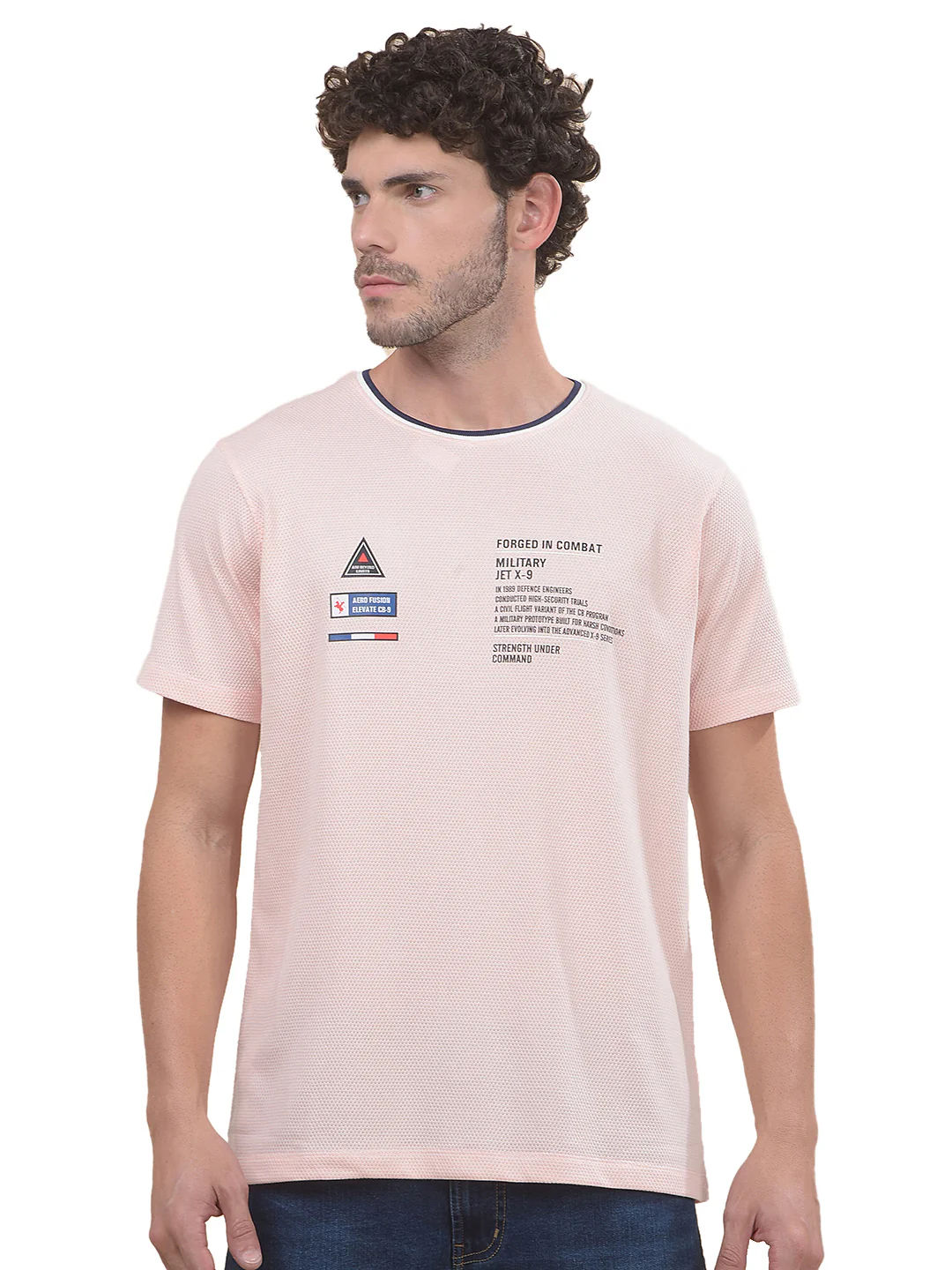 T-Shirt for Men | Breathable & Soft with Color Fastness Regular Fit Round Neck Poly Cotton Fabric Printed Pattern - Image 9