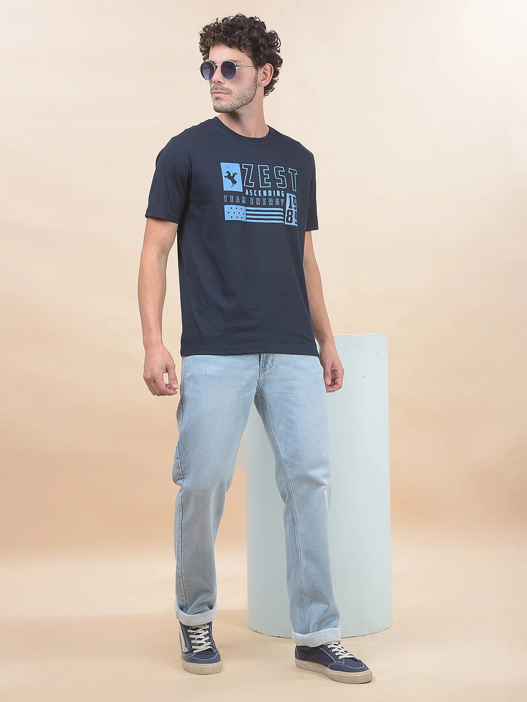 T-Shirt for Men | Breathable & Soft with Color Fastness Regular Fit Round Neck Poly Cotton Fabric Printed Pattern - Image 2