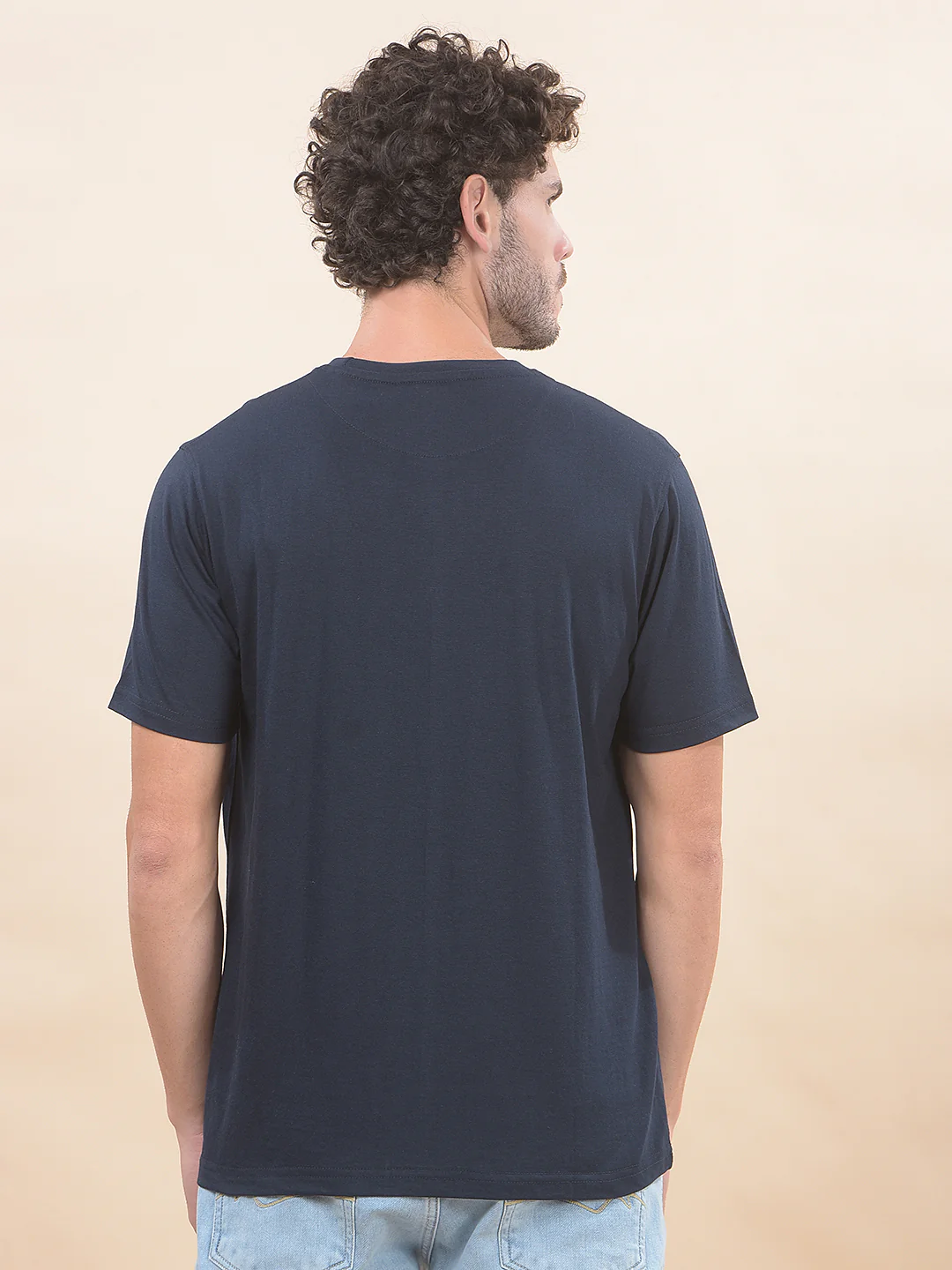 T-Shirt for Men | Breathable & Soft with Color Fastness Regular Fit Round Neck Poly Cotton Fabric Printed Pattern - Image 5