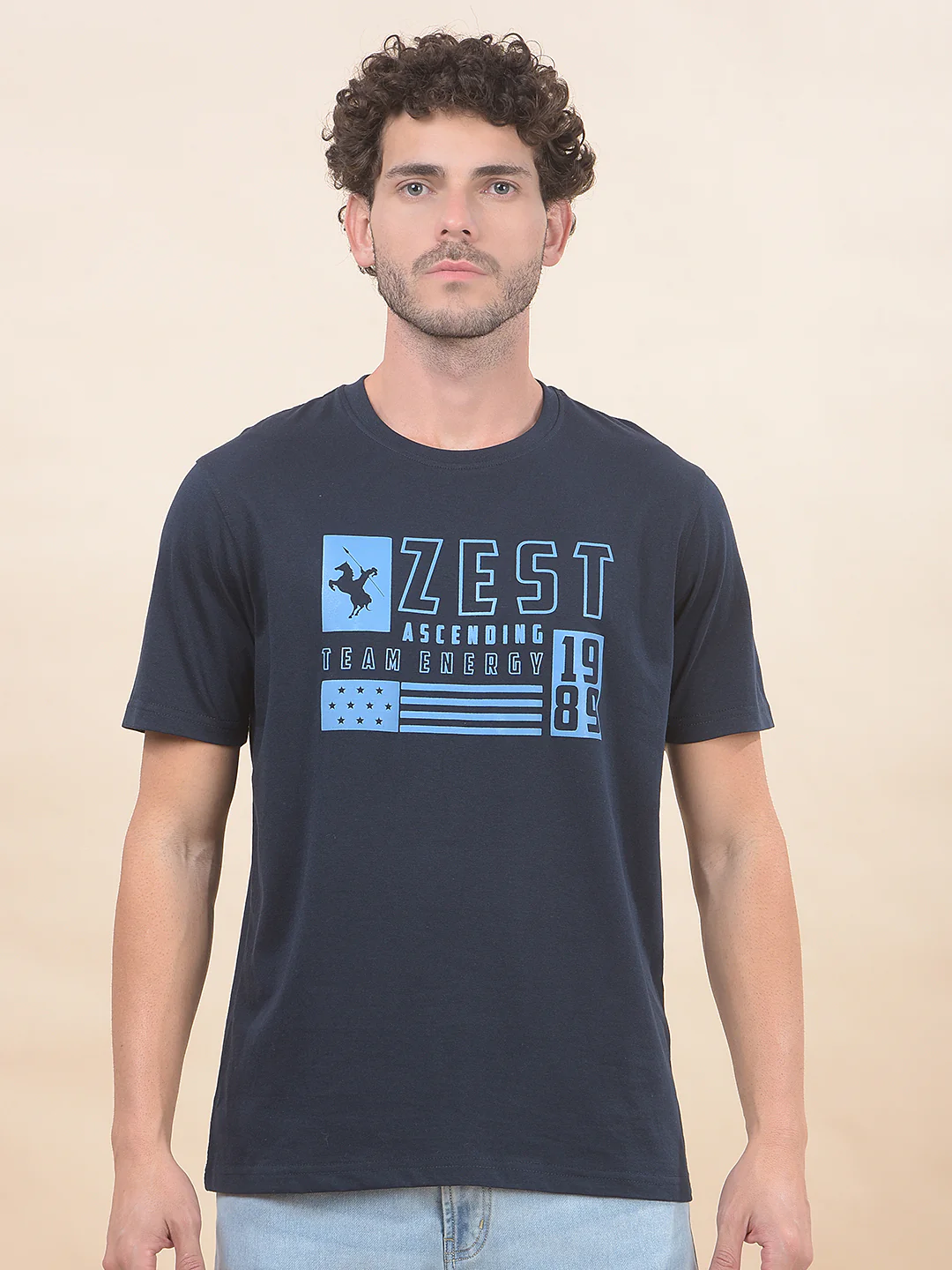 T-Shirt for Men | Breathable & Soft with Color Fastness Regular Fit Round Neck Poly Cotton Fabric Printed Pattern - Image 6