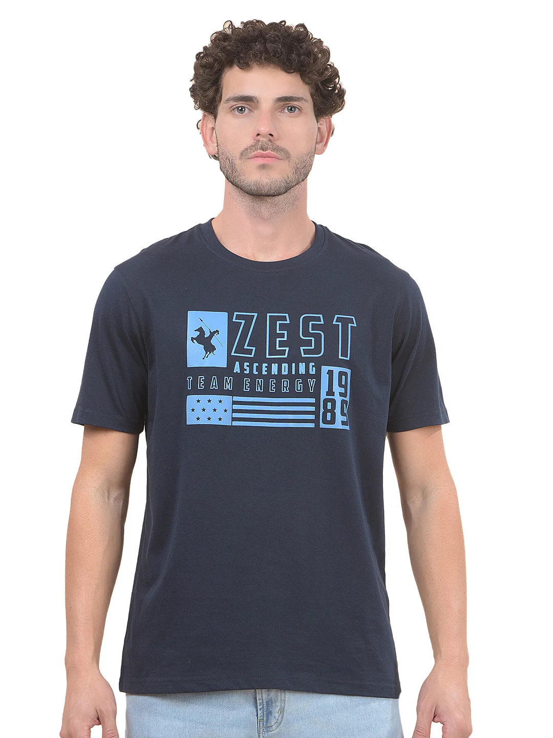 T-Shirt for Men | Breathable & Soft with Color Fastness Regular Fit Round Neck Poly Cotton Fabric Printed Pattern - Image 9