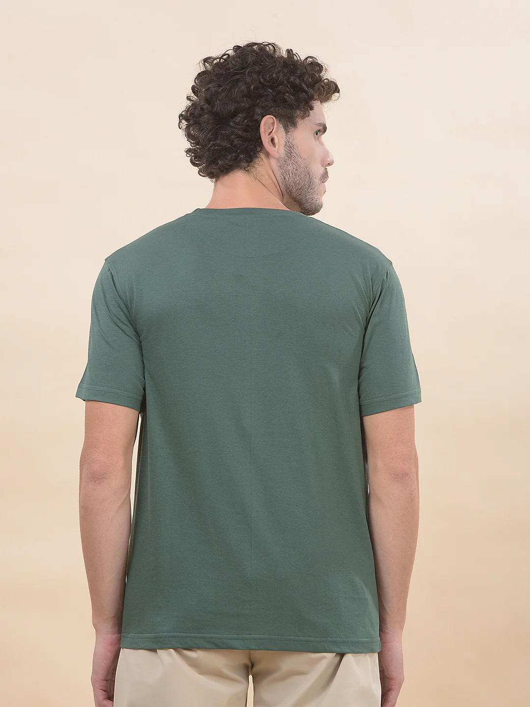 T-Shirt for Men | Breathable & Soft with Color Fastness Regular Fit Round Neck Poly Cotton Fabric Printed Pattern - Image 3