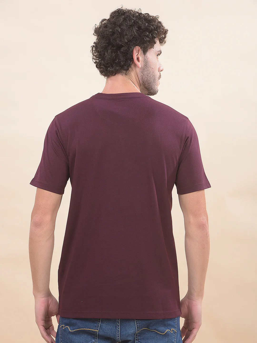 T-Shirt for Men | Breathable & Soft with Color Fastness Regular Fit Round Neck Poly Cotton Fabric Printed Pattern - Image 3