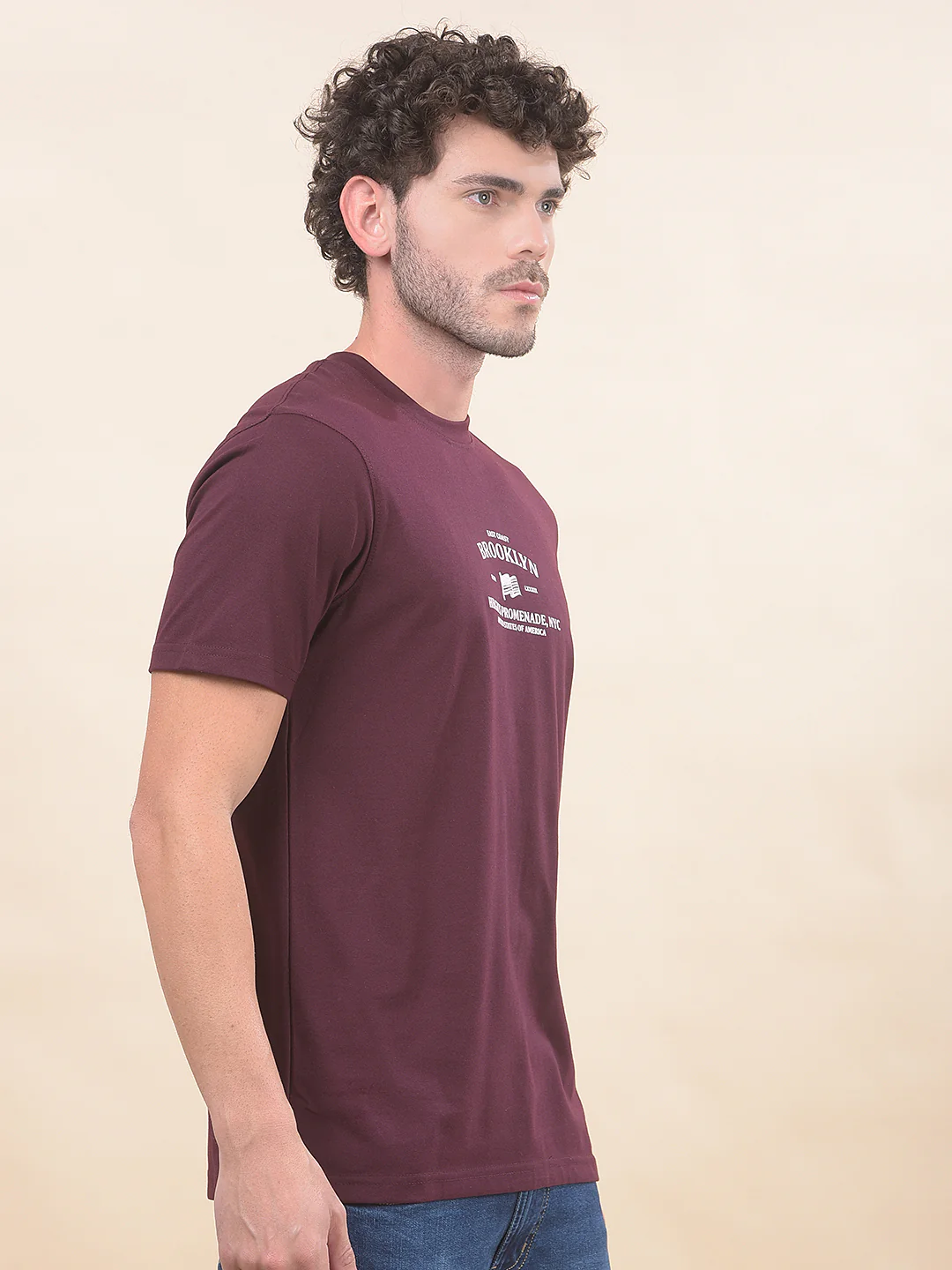 T-Shirt for Men | Breathable & Soft with Color Fastness Regular Fit Round Neck Poly Cotton Fabric Printed Pattern - Image 6