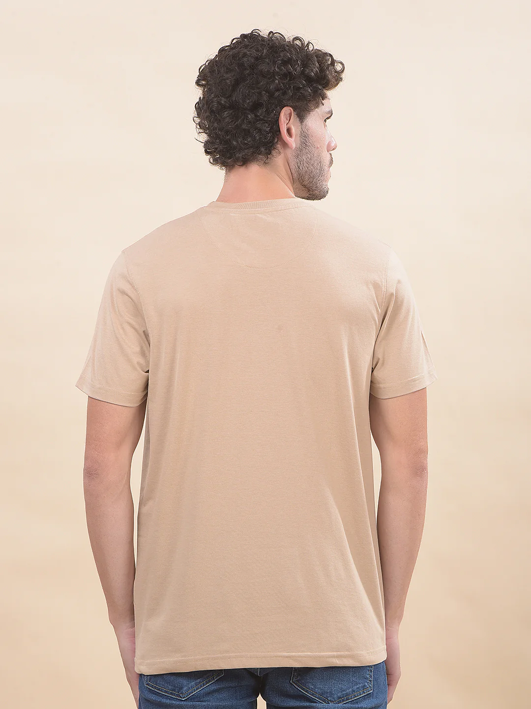 T-Shirt for Men | Breathable & Soft with Color Fastness Regular Fit Round Neck Poly Cotton Fabric Printed Pattern - Image 2