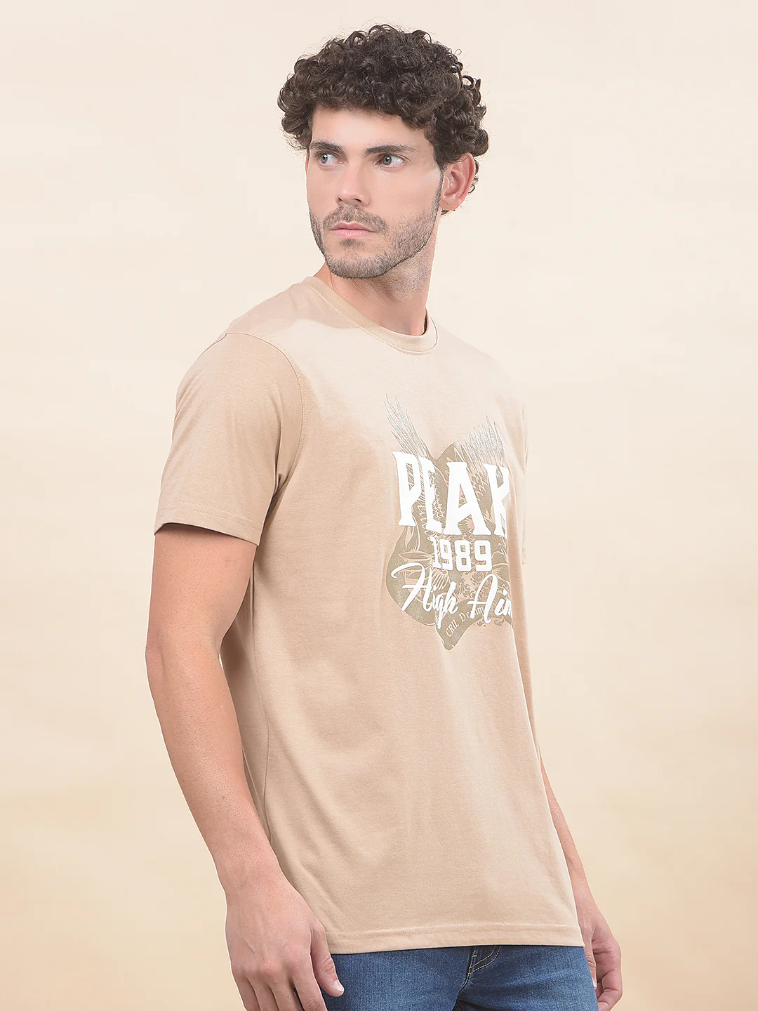 T-Shirt for Men | Breathable & Soft with Color Fastness Regular Fit Round Neck Poly Cotton Fabric Printed Pattern - Image 5