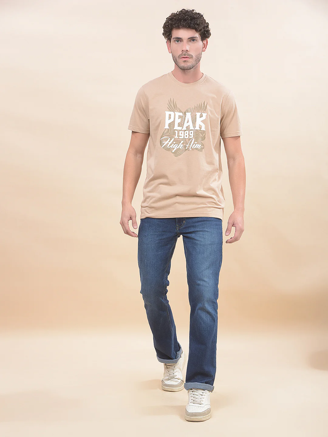 T-Shirt for Men | Breathable & Soft with Color Fastness Regular Fit Round Neck Poly Cotton Fabric Printed Pattern - Image 7