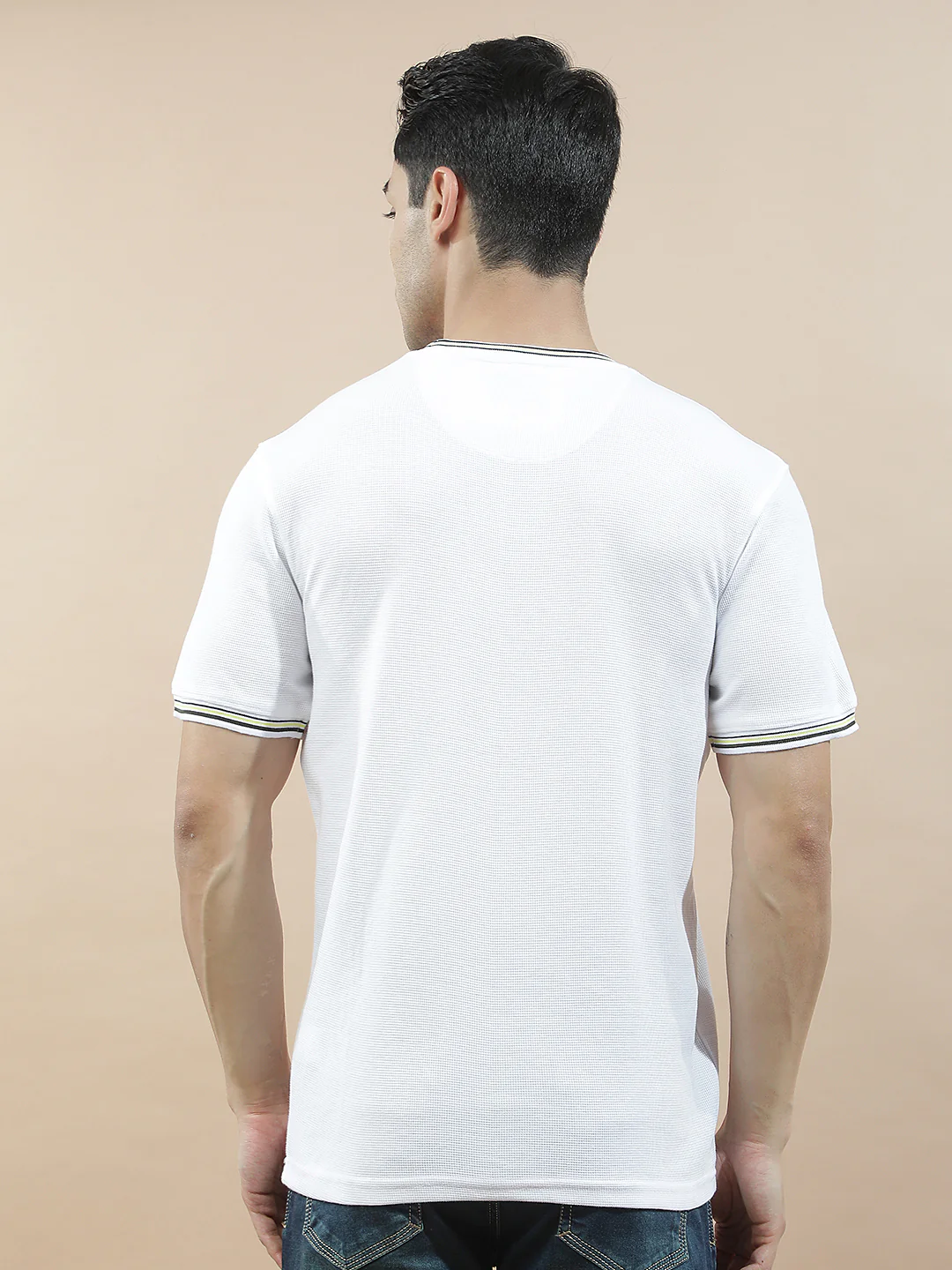 T-Shirt for Men | Breathable & Soft with Color Fastness Regular Fit Round Neck Poly Cotton Fabric Printed Pattern - Image 3