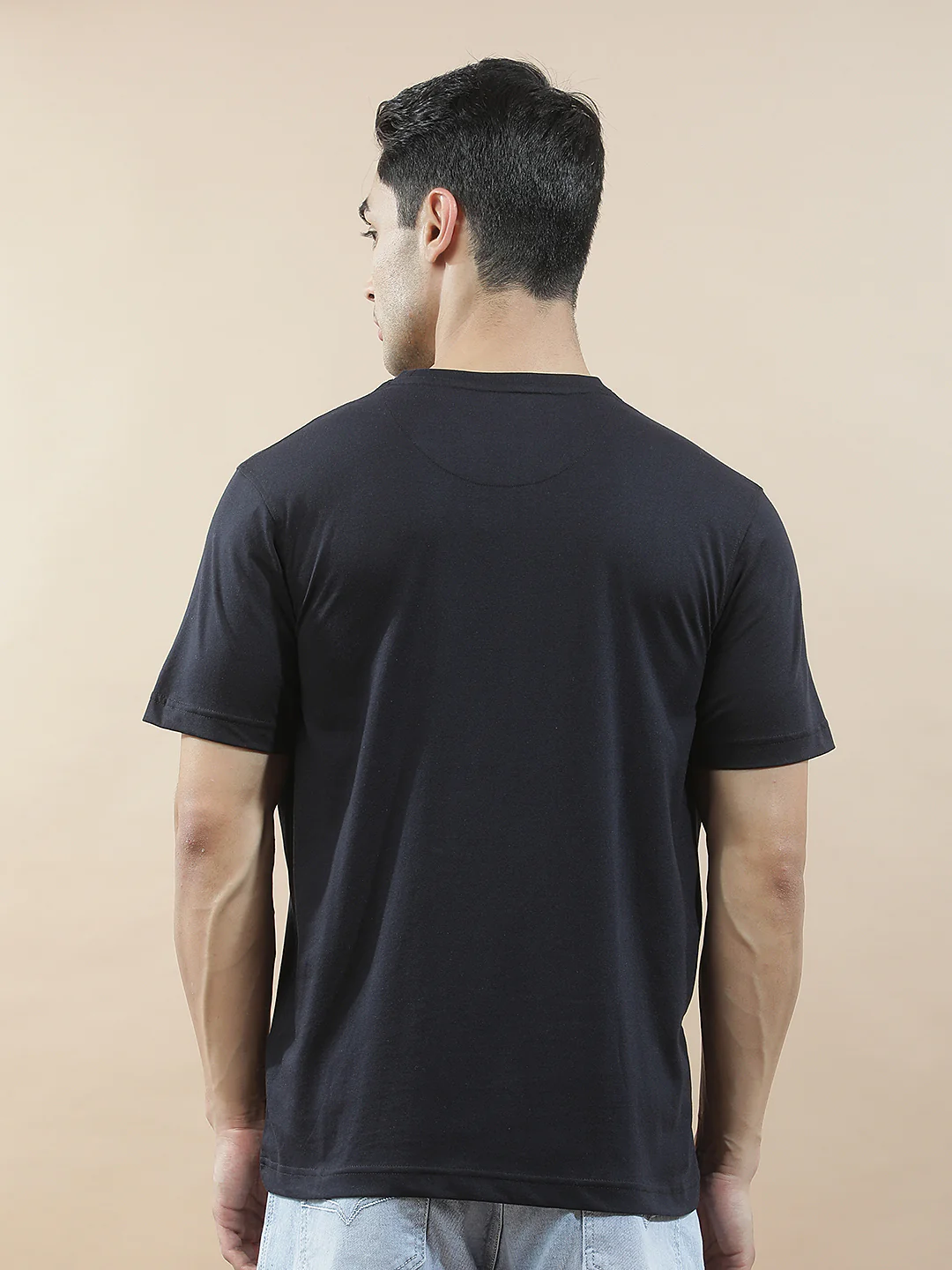 T-Shirt for Men | Breathable & Soft with Color Fastness Regular Fit Round Neck Poly Cotton Fabric Printed Pattern - Image 2