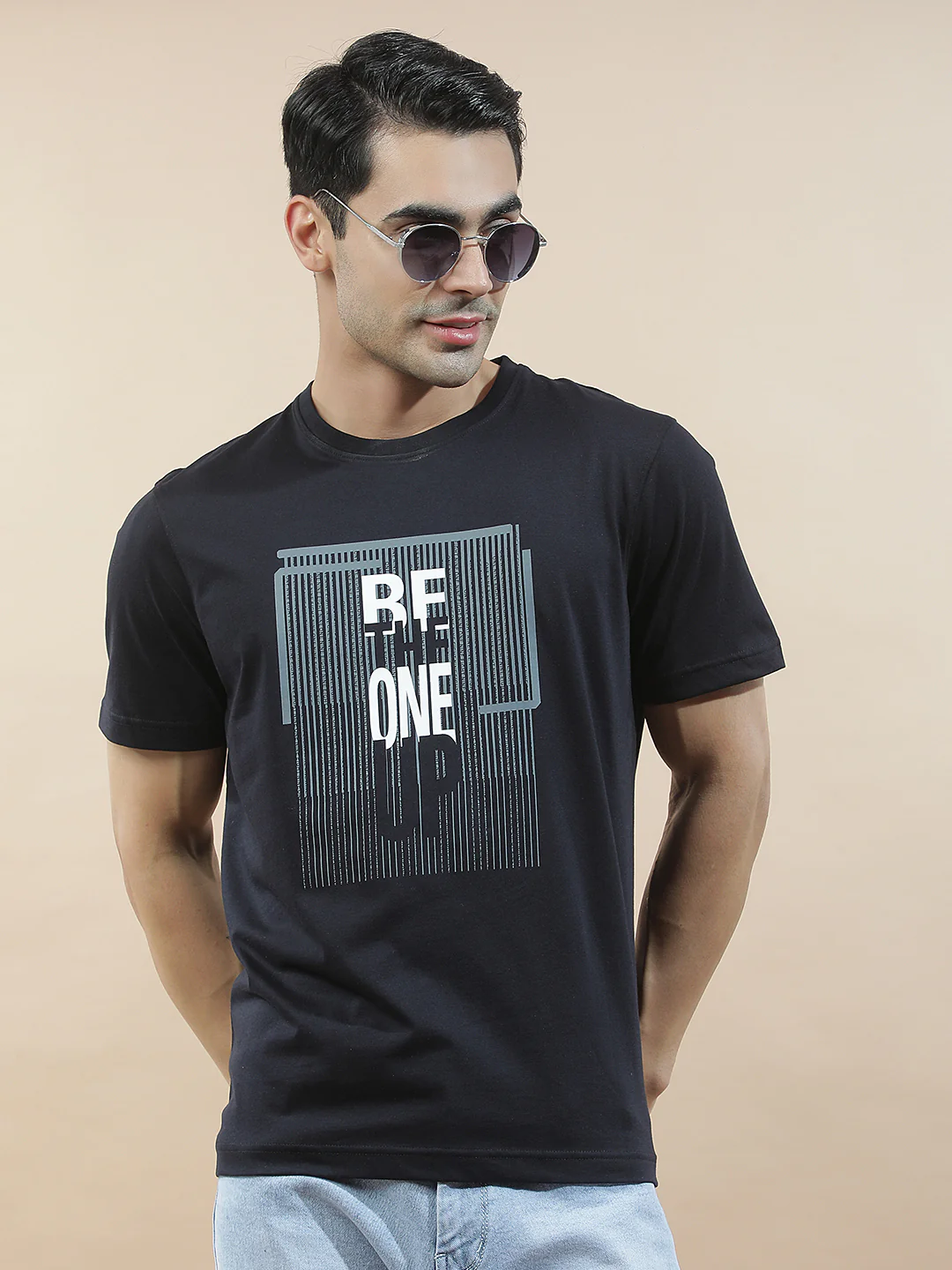 T-Shirt for Men | Breathable & Soft with Color Fastness Regular Fit Round Neck Poly Cotton Fabric Printed Pattern - Image 8