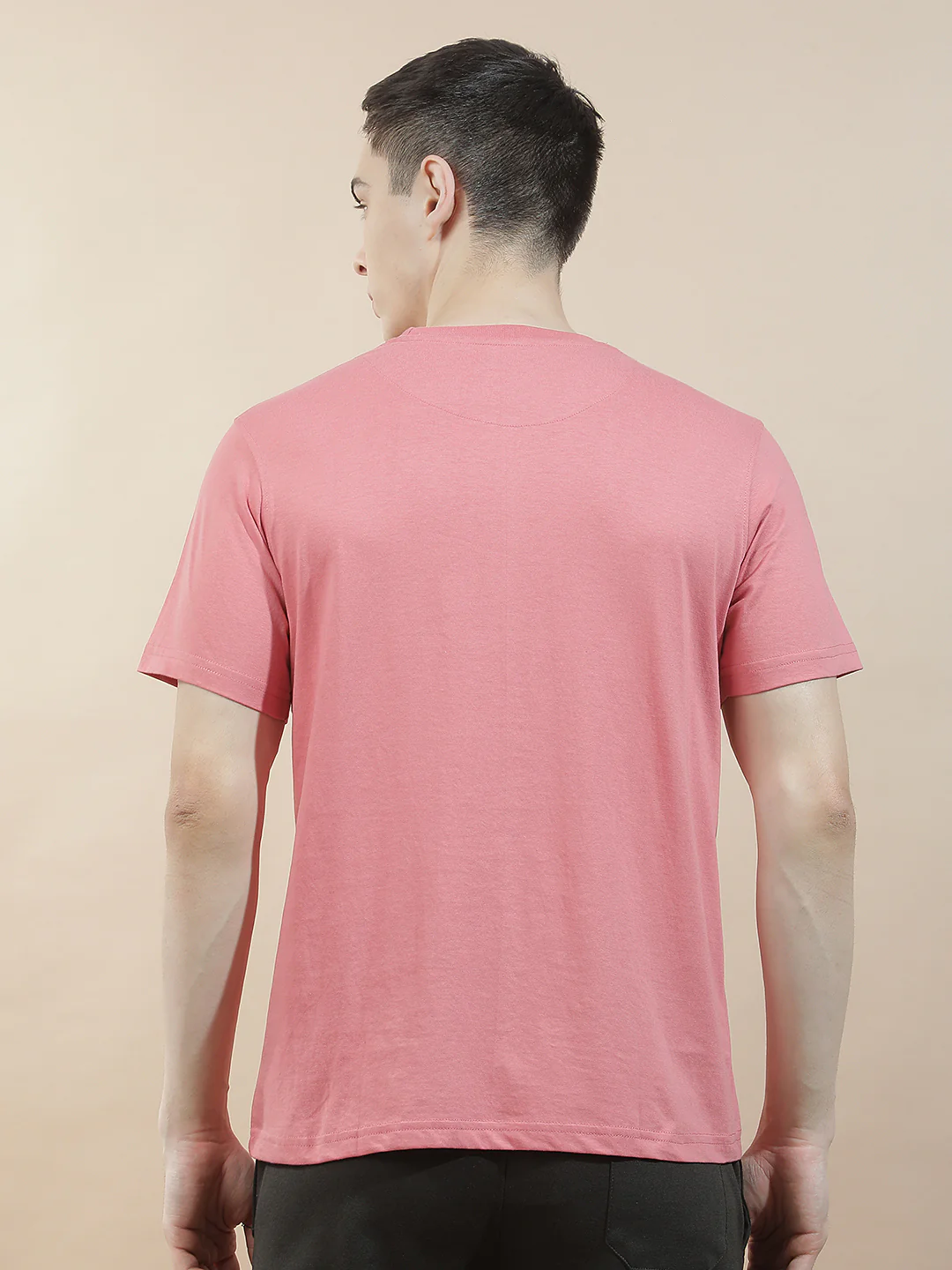 T-Shirt for Men | Breathable & Soft with Color Fastness Regular Fit Round Neck Poly Cotton Fabric Printed Pattern - Image 3