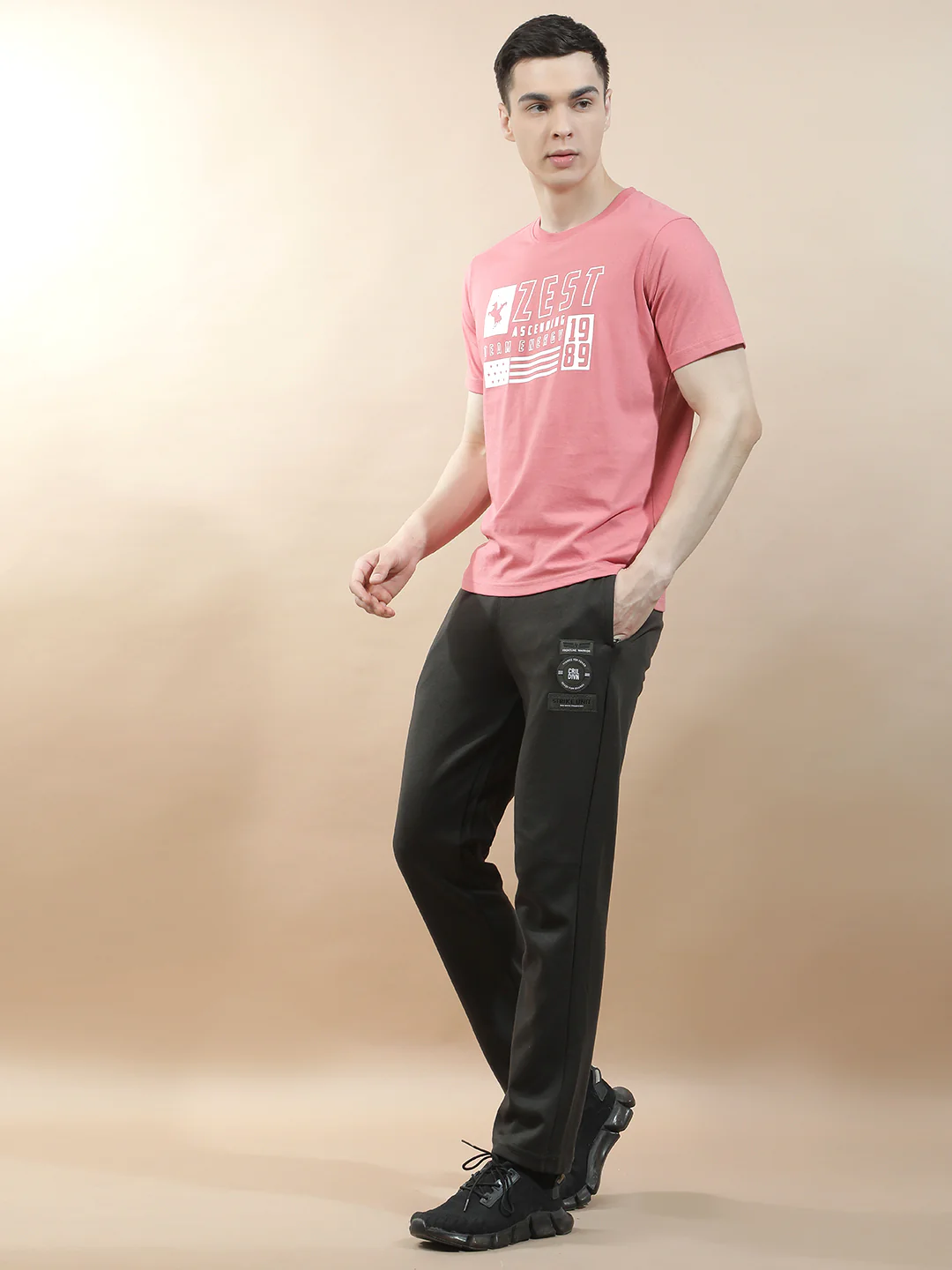 T-Shirt for Men | Breathable & Soft with Color Fastness Regular Fit Round Neck Poly Cotton Fabric Printed Pattern - Image 8