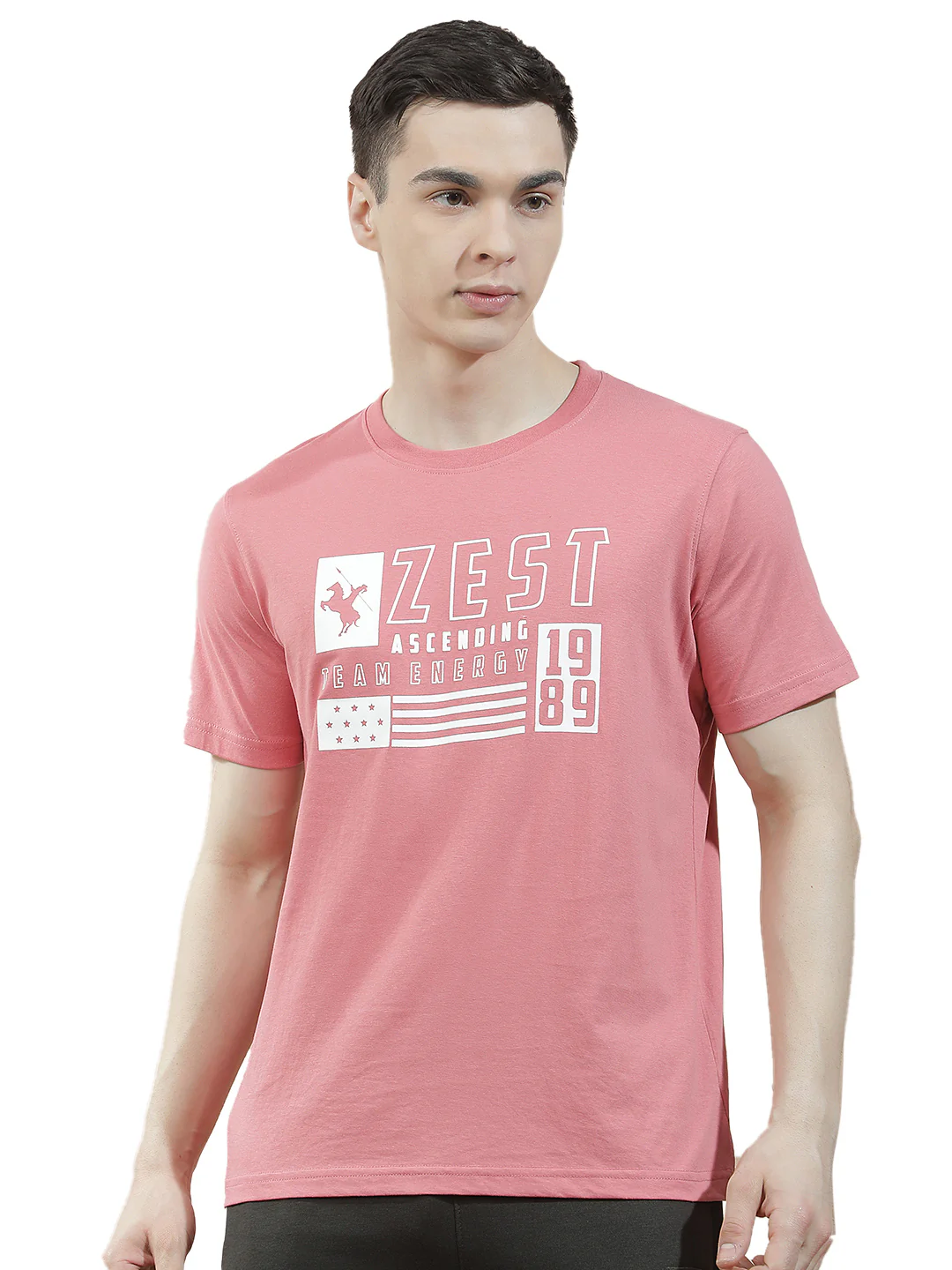 T-Shirt for Men | Breathable & Soft with Color Fastness Regular Fit Round Neck Poly Cotton Fabric Printed Pattern - Image 9