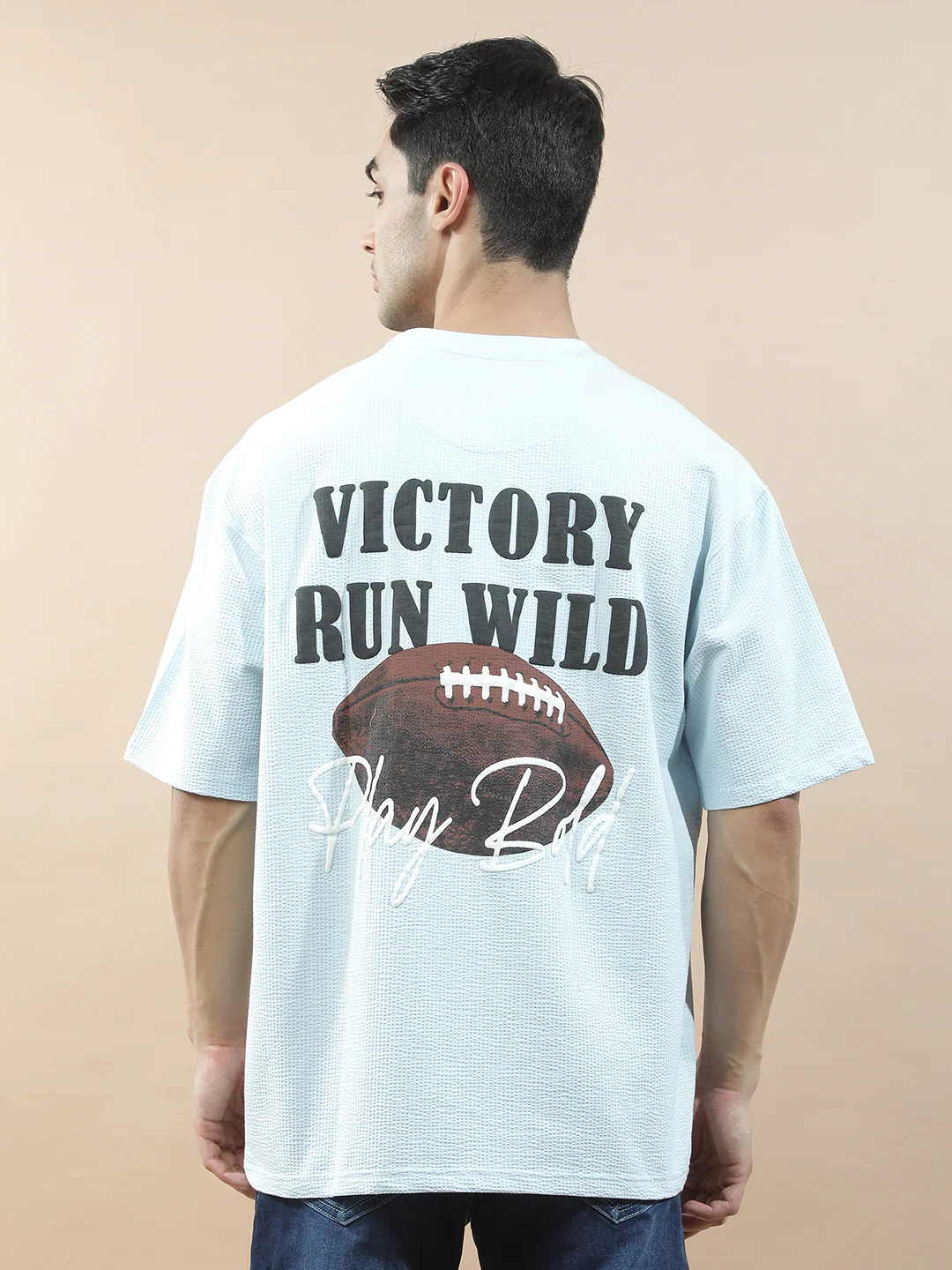 T-Shirt for Men | Breathable & Soft with Color Fastness Regular Fit Round Neck Poly Cotton Fabric Printed Pattern - Image 2