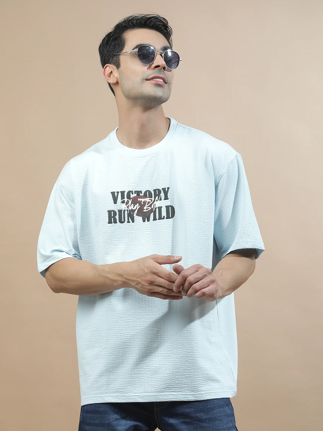 T-Shirt for Men | Breathable & Soft with Color Fastness Regular Fit Round Neck Poly Cotton Fabric Printed Pattern - Image 8
