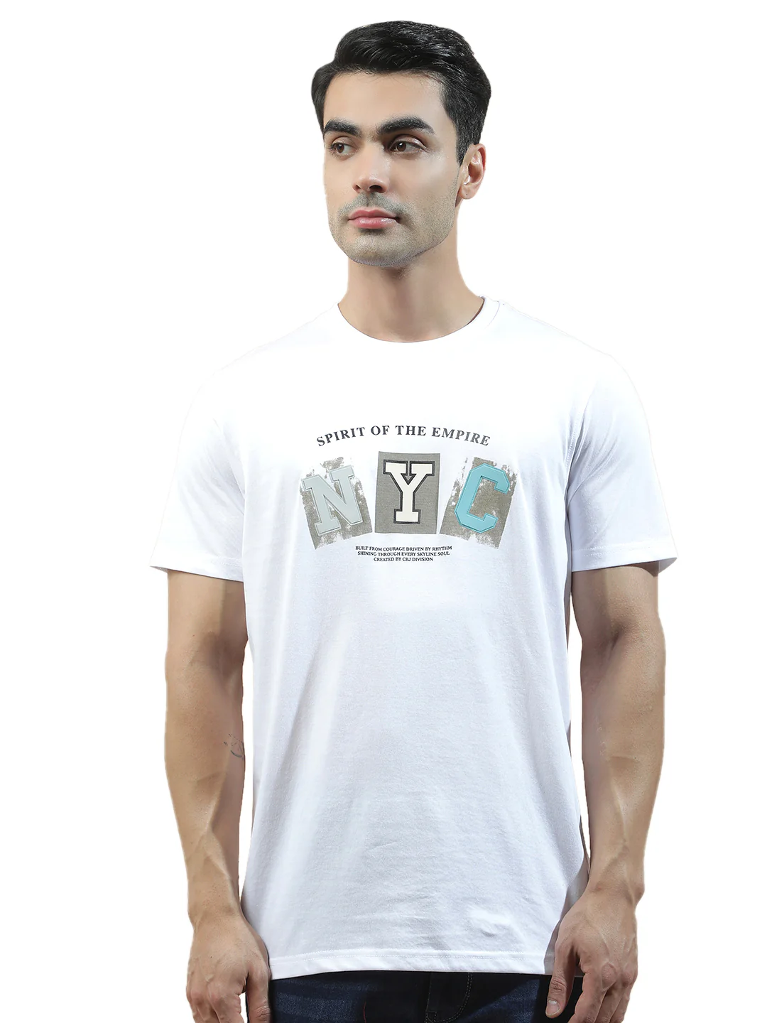 T-Shirt for Men | Breathable & Soft with Color Fastness Regular Fit Round Neck Poly Cotton Fabric Printed Pattern - Image 6