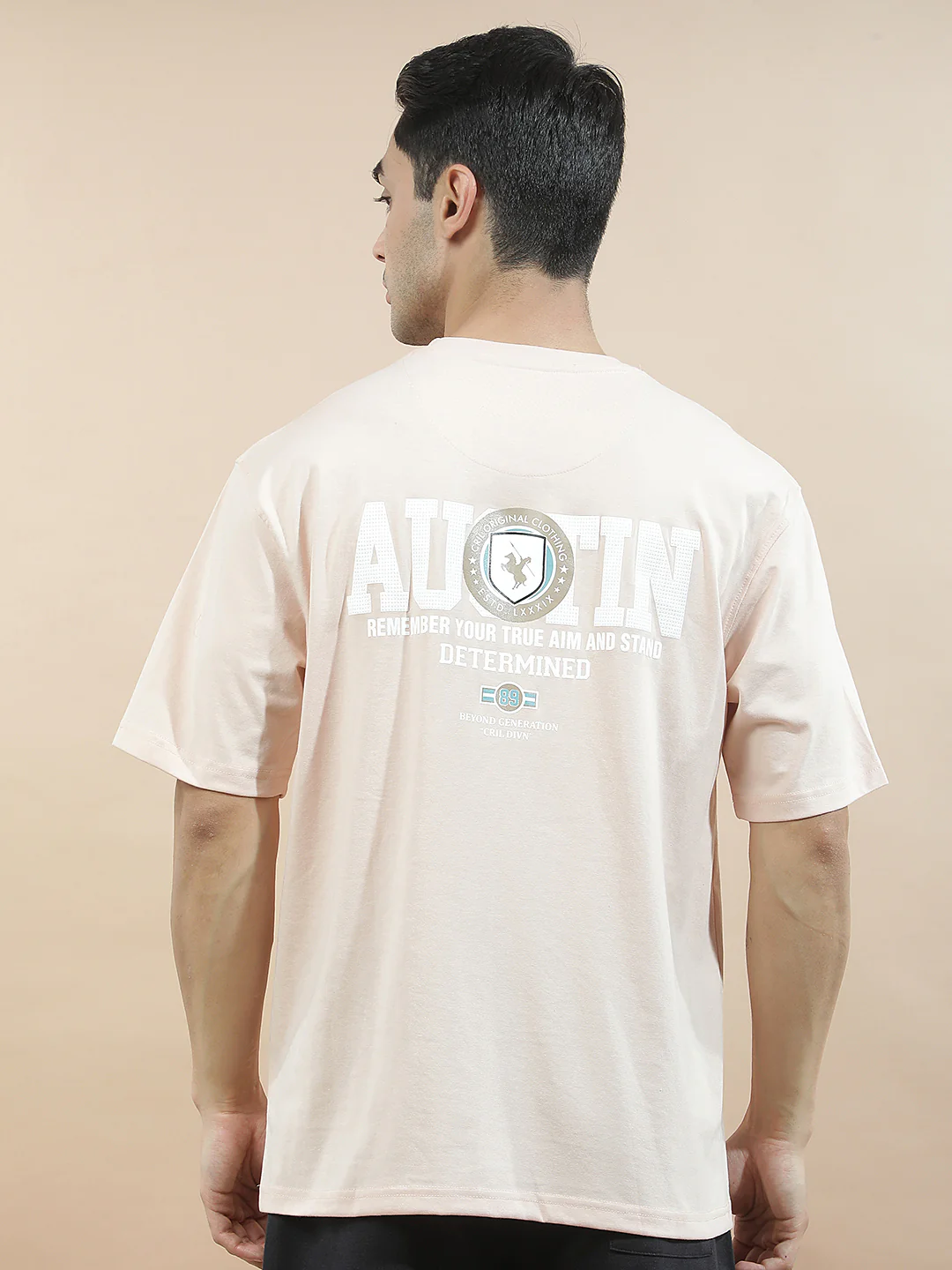 T-Shirt for Men | Breathable & Soft with Color Fastness Regular Fit Round Neck Poly Cotton Fabric Printed Pattern - Image 3