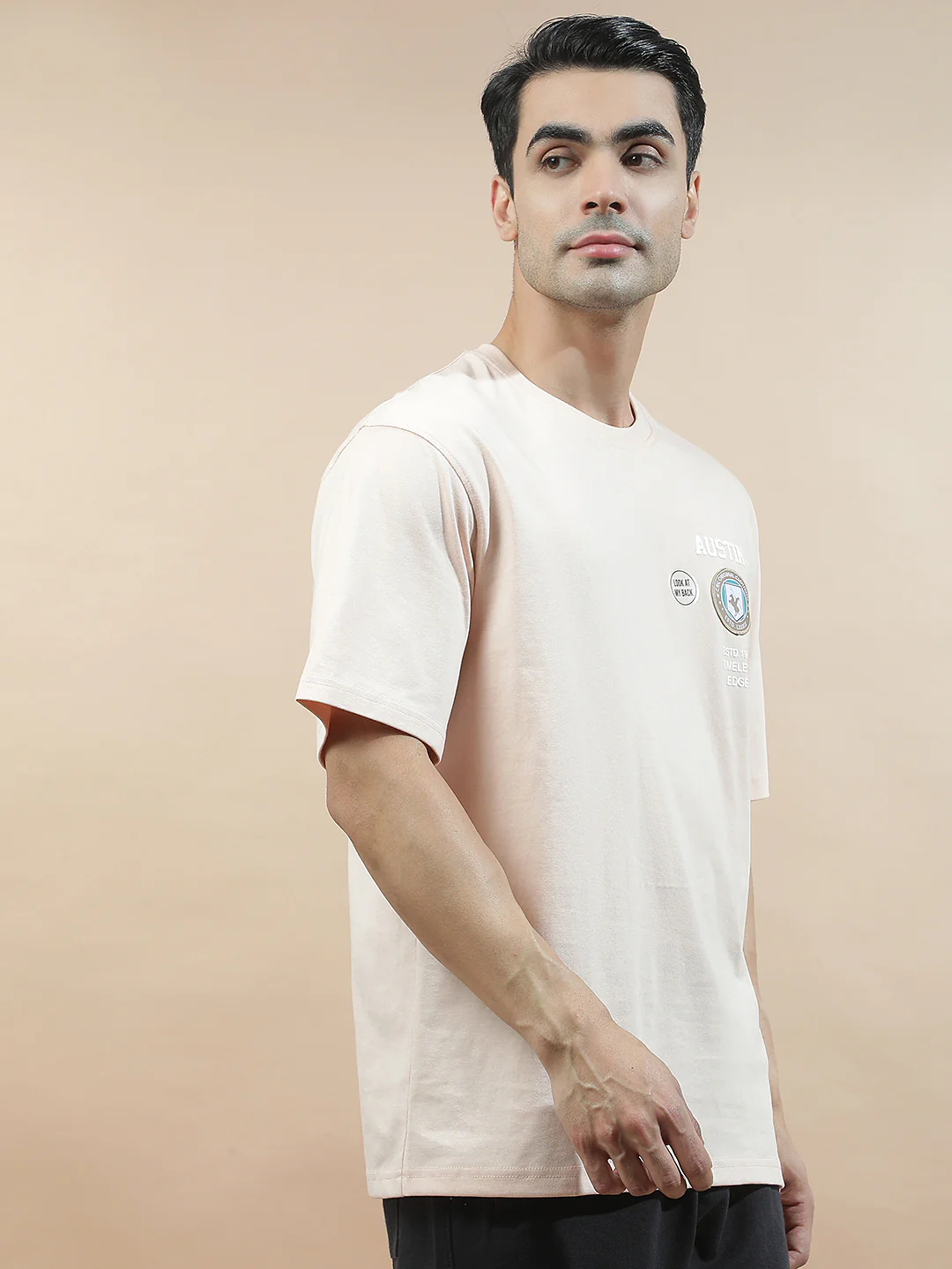 T-Shirt for Men | Breathable & Soft with Color Fastness Regular Fit Round Neck Poly Cotton Fabric Printed Pattern - Image 6