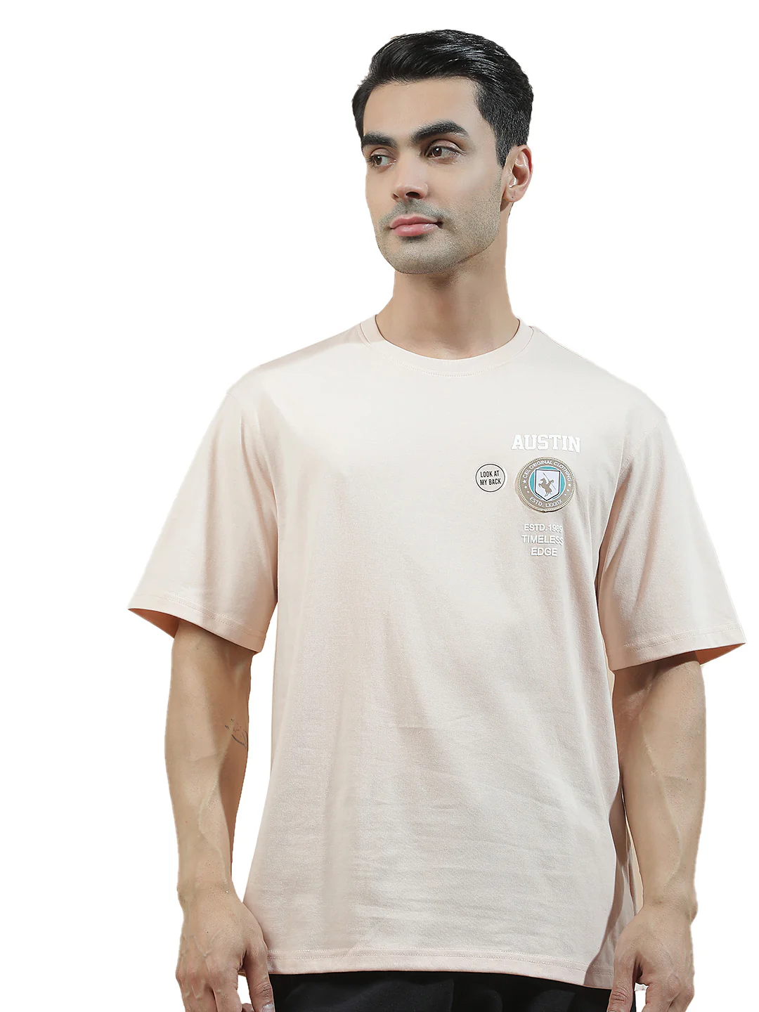 T-Shirt for Men | Breathable & Soft with Color Fastness Regular Fit Round Neck Poly Cotton Fabric Printed Pattern - Image 9