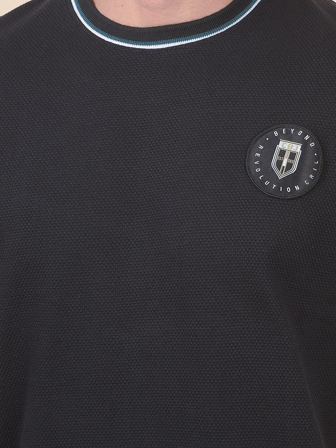 T-Shirt for Men | Breathable & Soft with Color Fastness Regular Fit Round Neck Poly Cotton Fabric Solid Pattern - Image 2