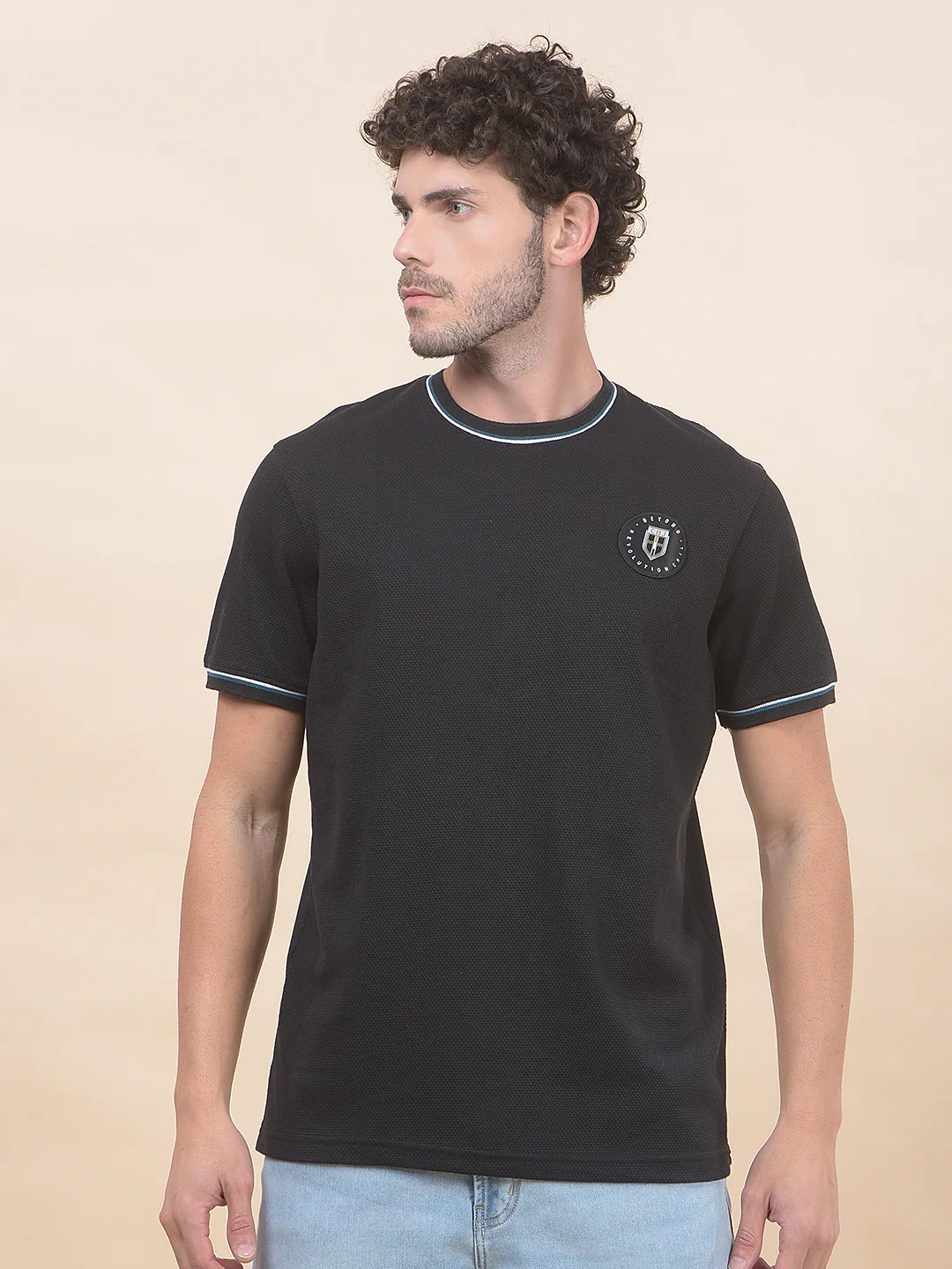T-Shirt for Men | Breathable & Soft with Color Fastness Regular Fit Round Neck Poly Cotton Fabric Solid Pattern - Image 6