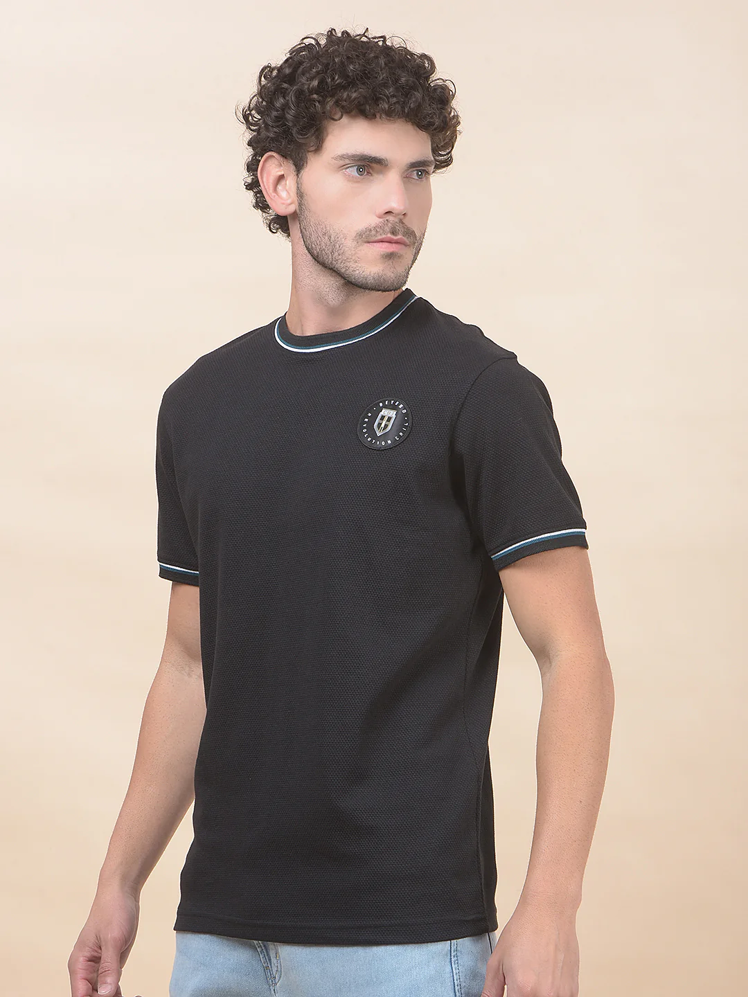 T-Shirt for Men | Breathable & Soft with Color Fastness Regular Fit Round Neck Poly Cotton Fabric Solid Pattern - Image 7