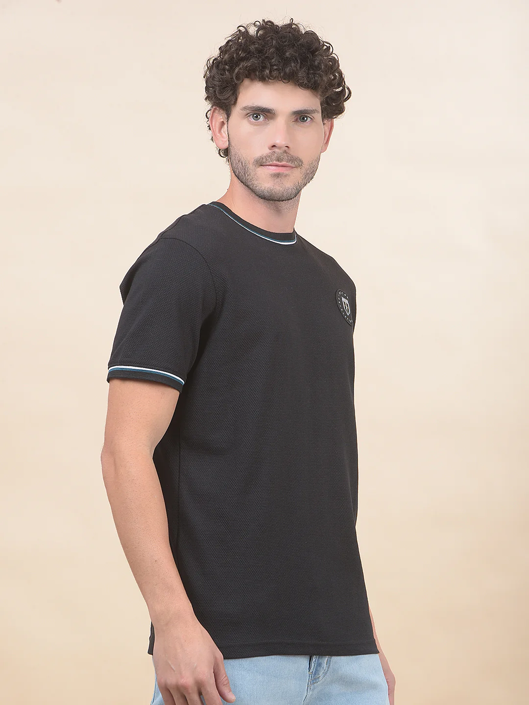 T-Shirt for Men | Breathable & Soft with Color Fastness Regular Fit Round Neck Poly Cotton Fabric Solid Pattern - Image 8