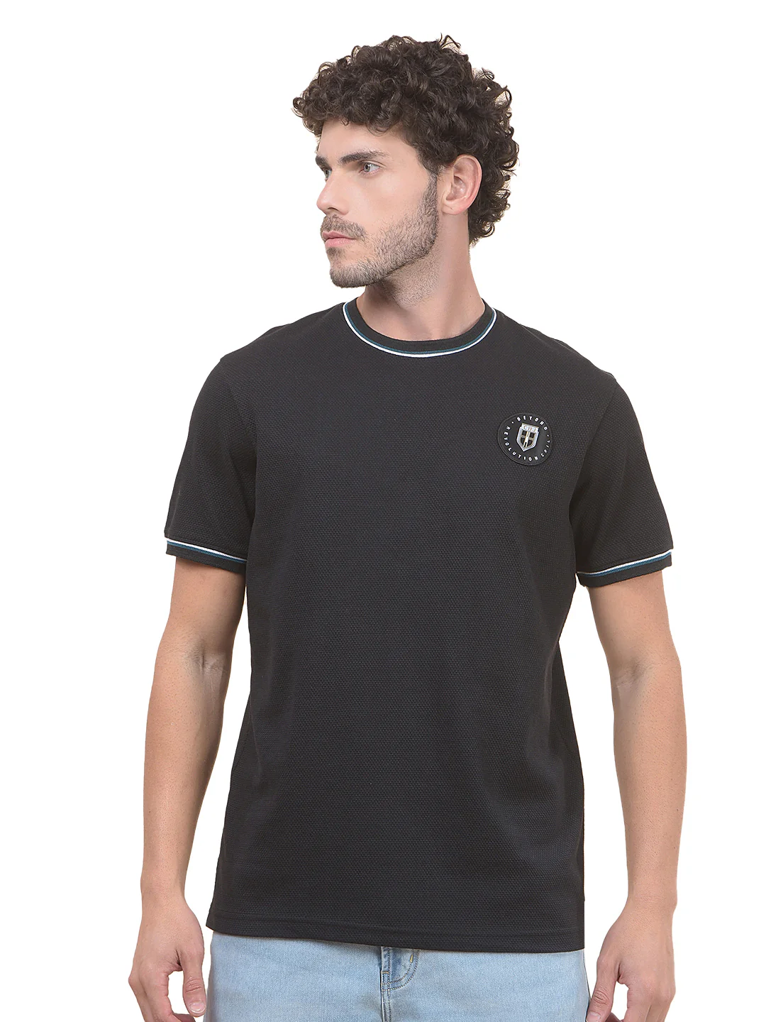 T-Shirt for Men | Breathable & Soft with Color Fastness Regular Fit Round Neck Poly Cotton Fabric Solid Pattern - Image 9