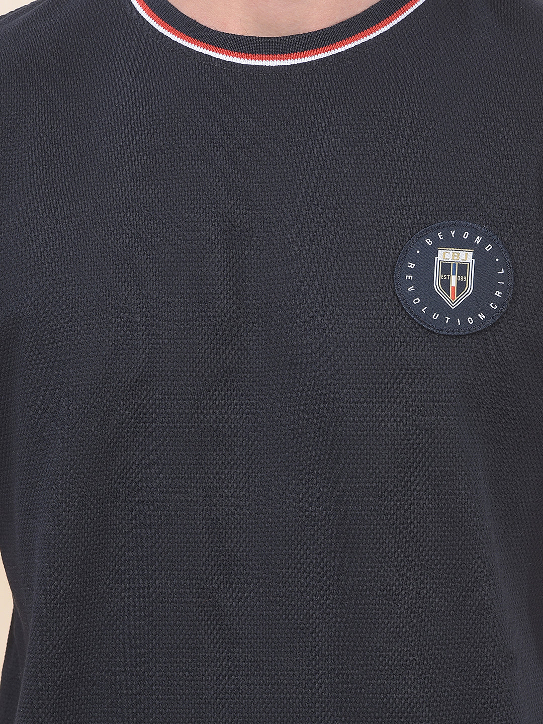 T-Shirt for Men | Breathable & Soft with Color Fastness Regular Fit Round Neck Poly Cotton Fabric Solid Pattern - Image 2