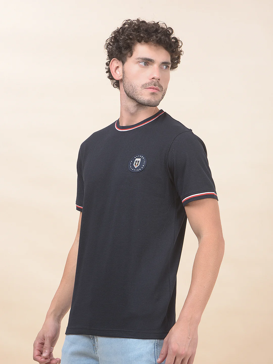 T-Shirt for Men | Breathable & Soft with Color Fastness Regular Fit Round Neck Poly Cotton Fabric Solid Pattern - Image 7